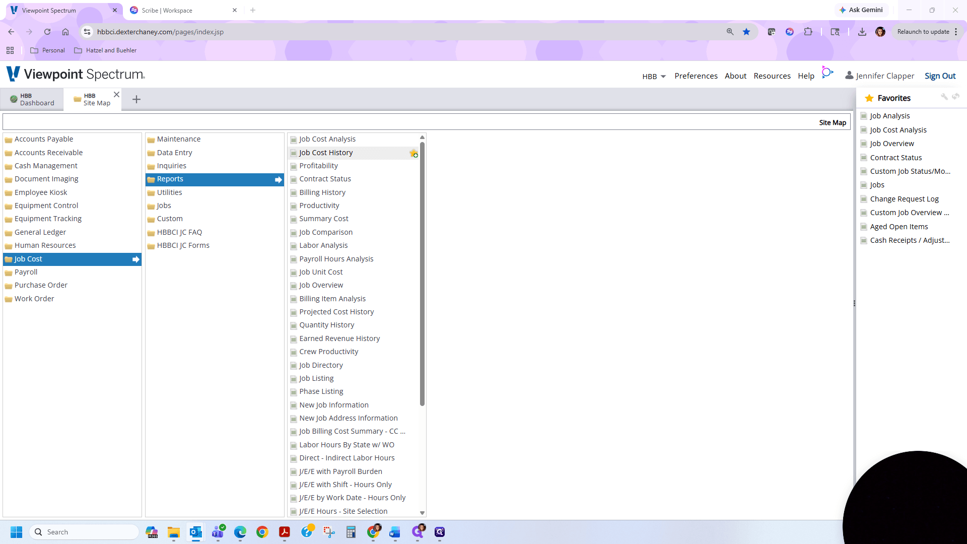 Step #3: First, open the site map. Click on Job Cost, then Reports, and select Job Cost History.