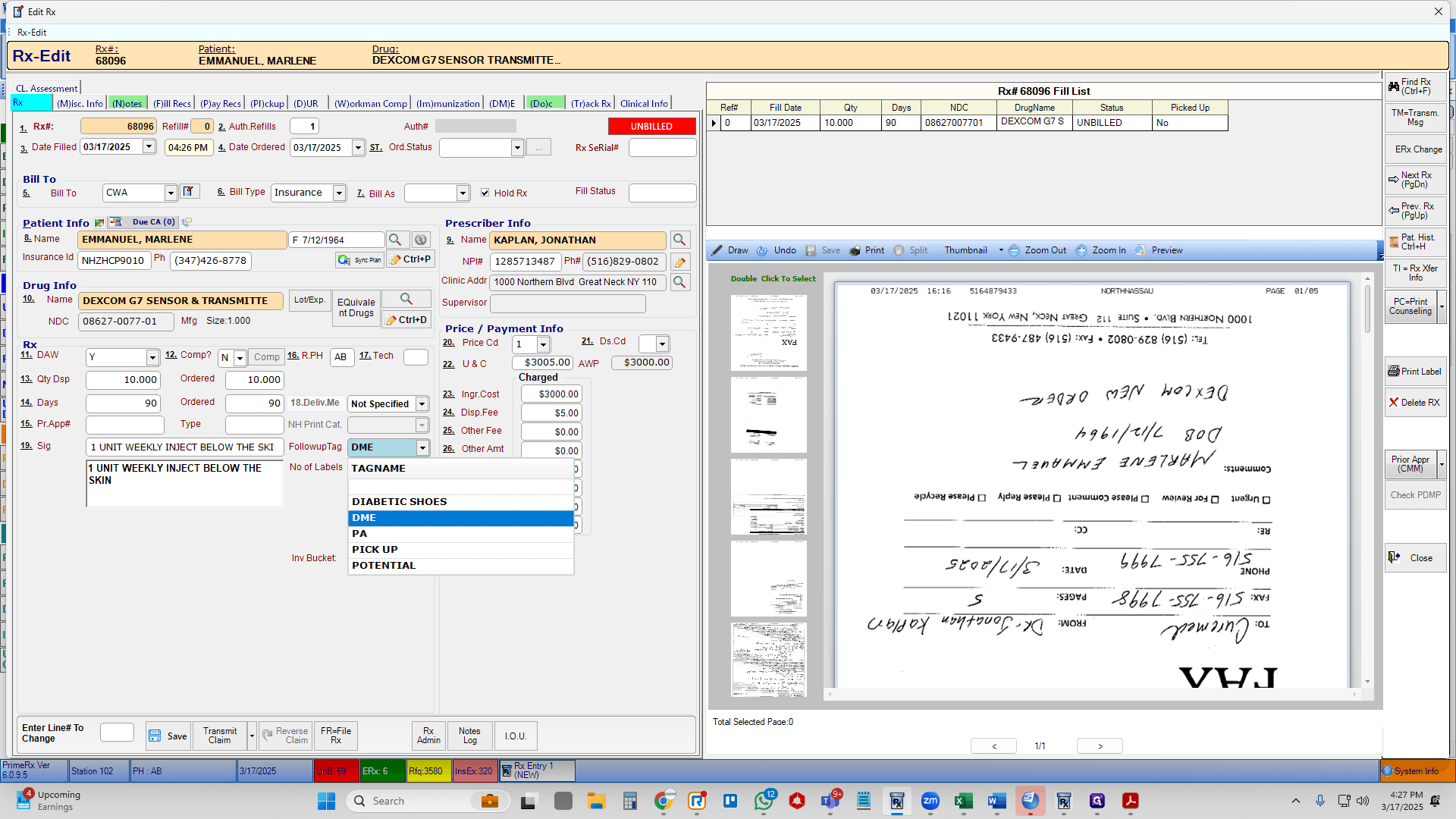Step #36: Select DME