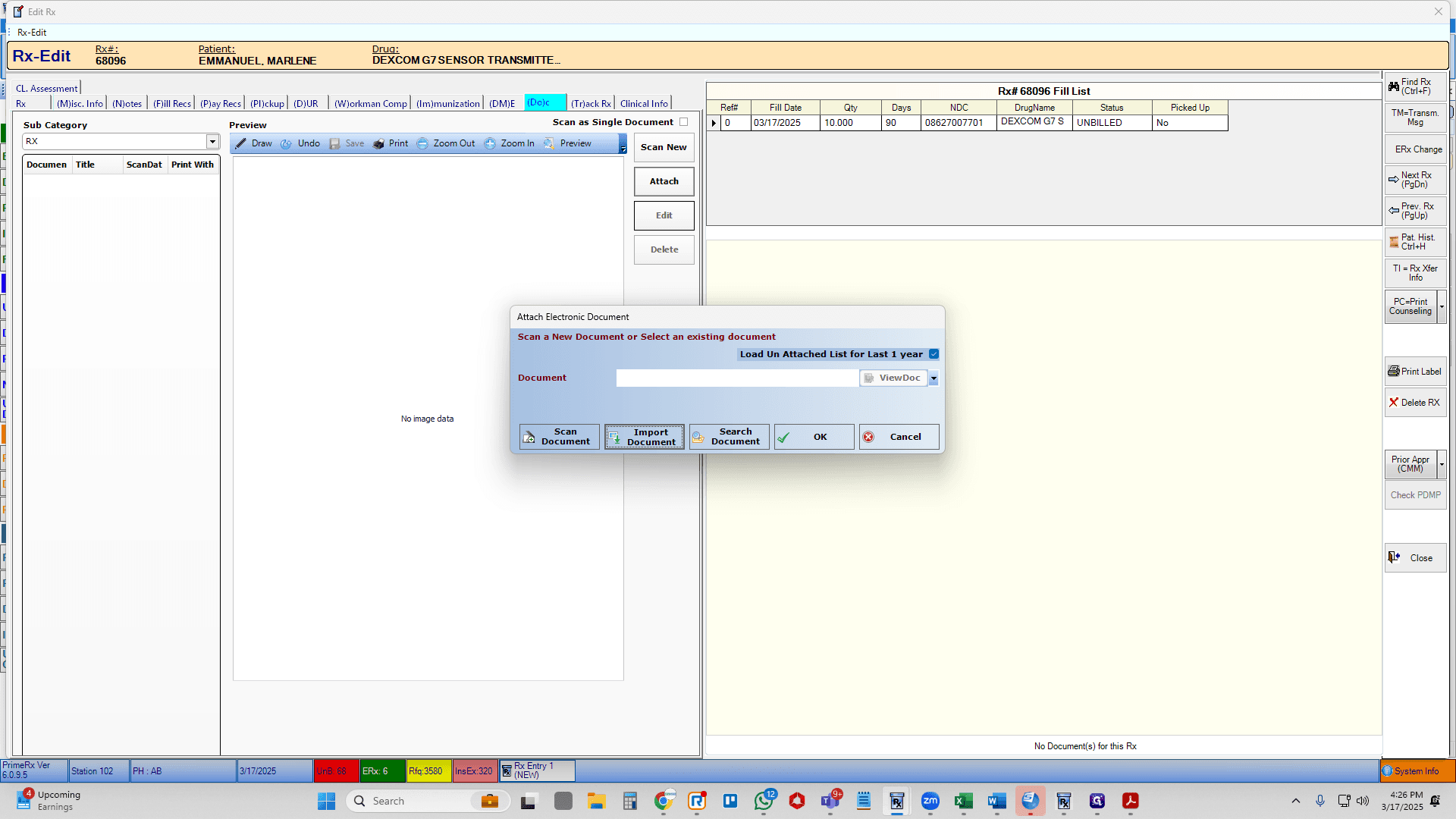 Step #27: Import document