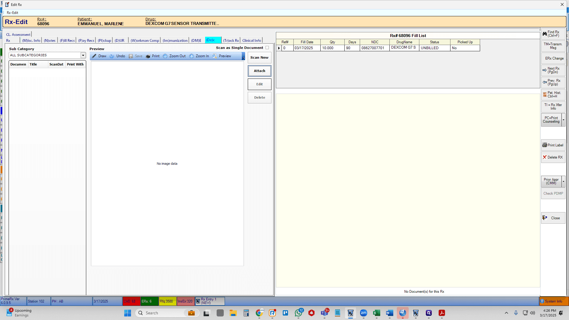 Step #26: This is where we will save the file from the email to patient's chart. Press attach