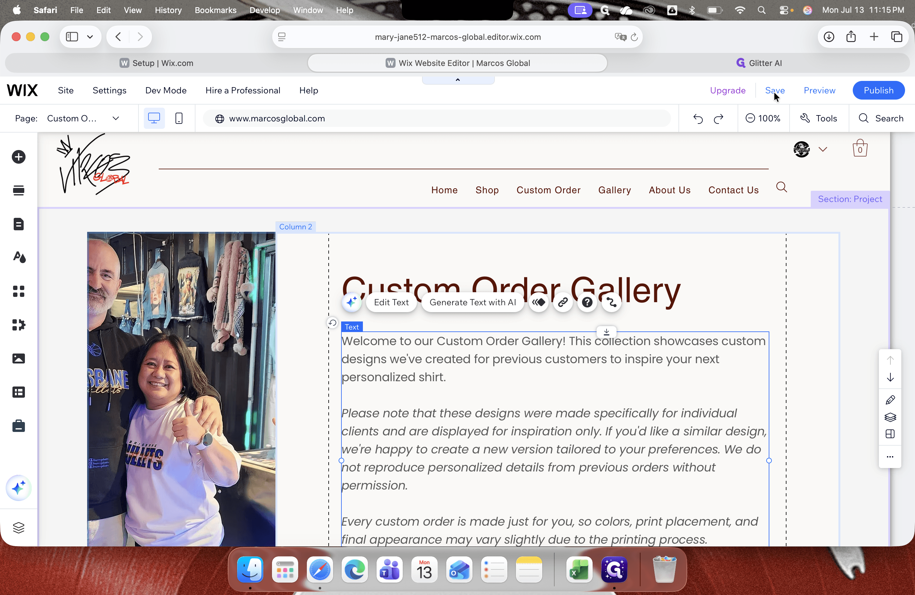 Step #14: Click Save in the top right corner to save a draft, or click Publish to push your layout changes live.