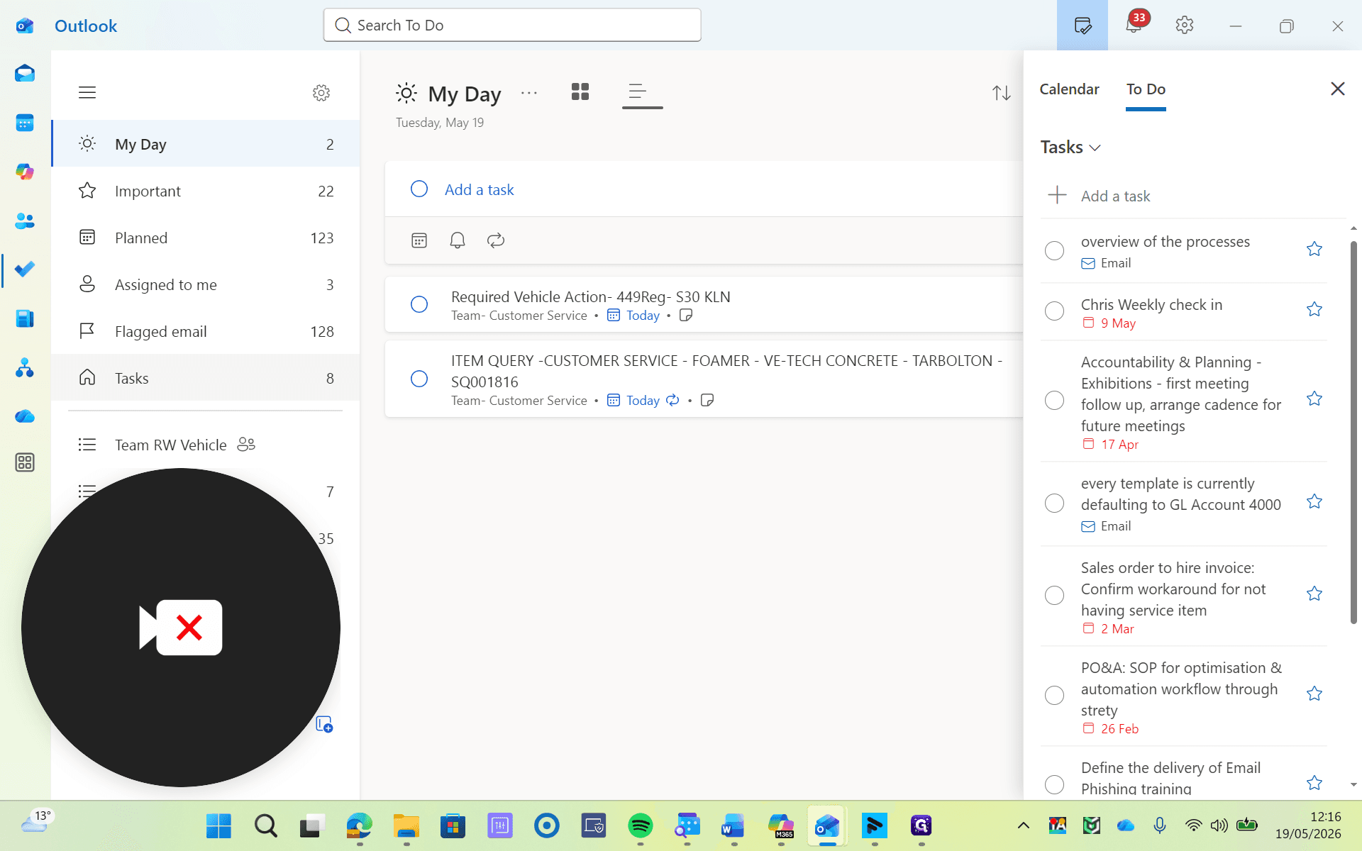 Step #6: Select the Tasks tab to view, amend, and manage your complete list of action items.