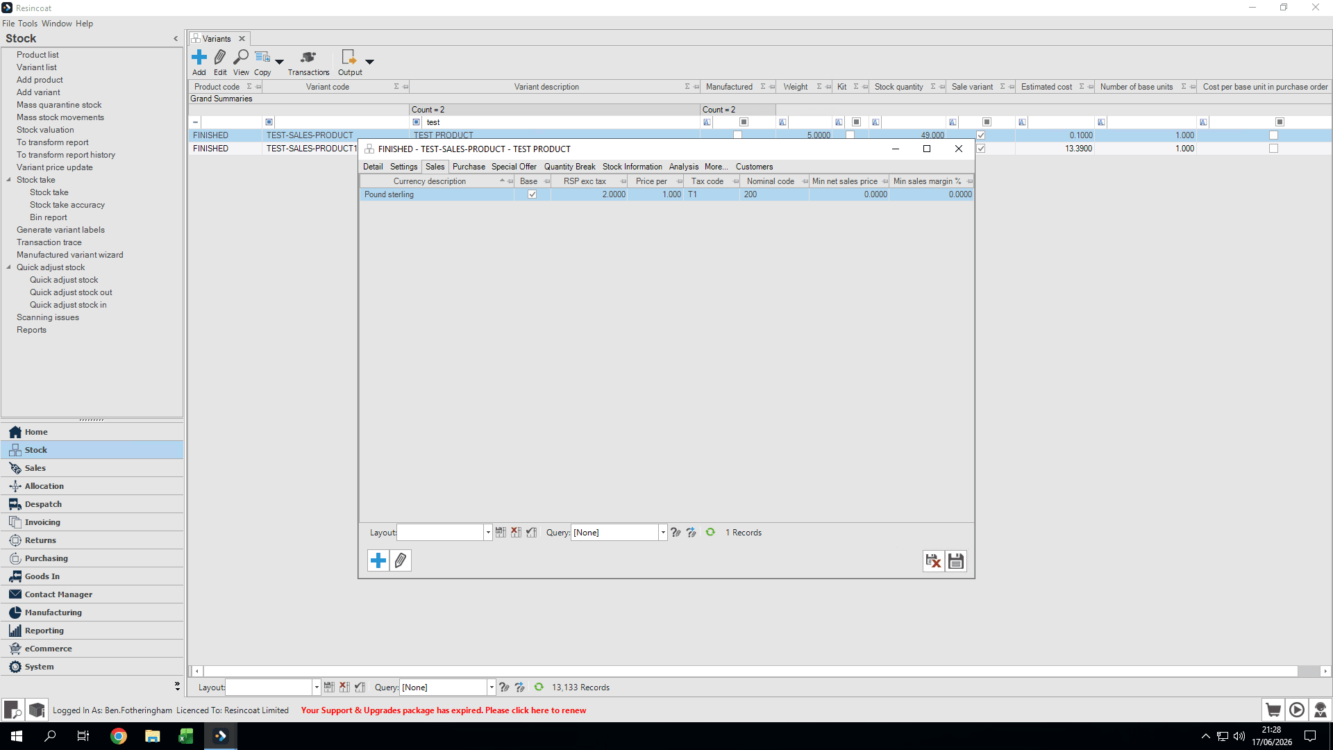 Step #10: Click the Save button on the main variant page to finalize your changes.