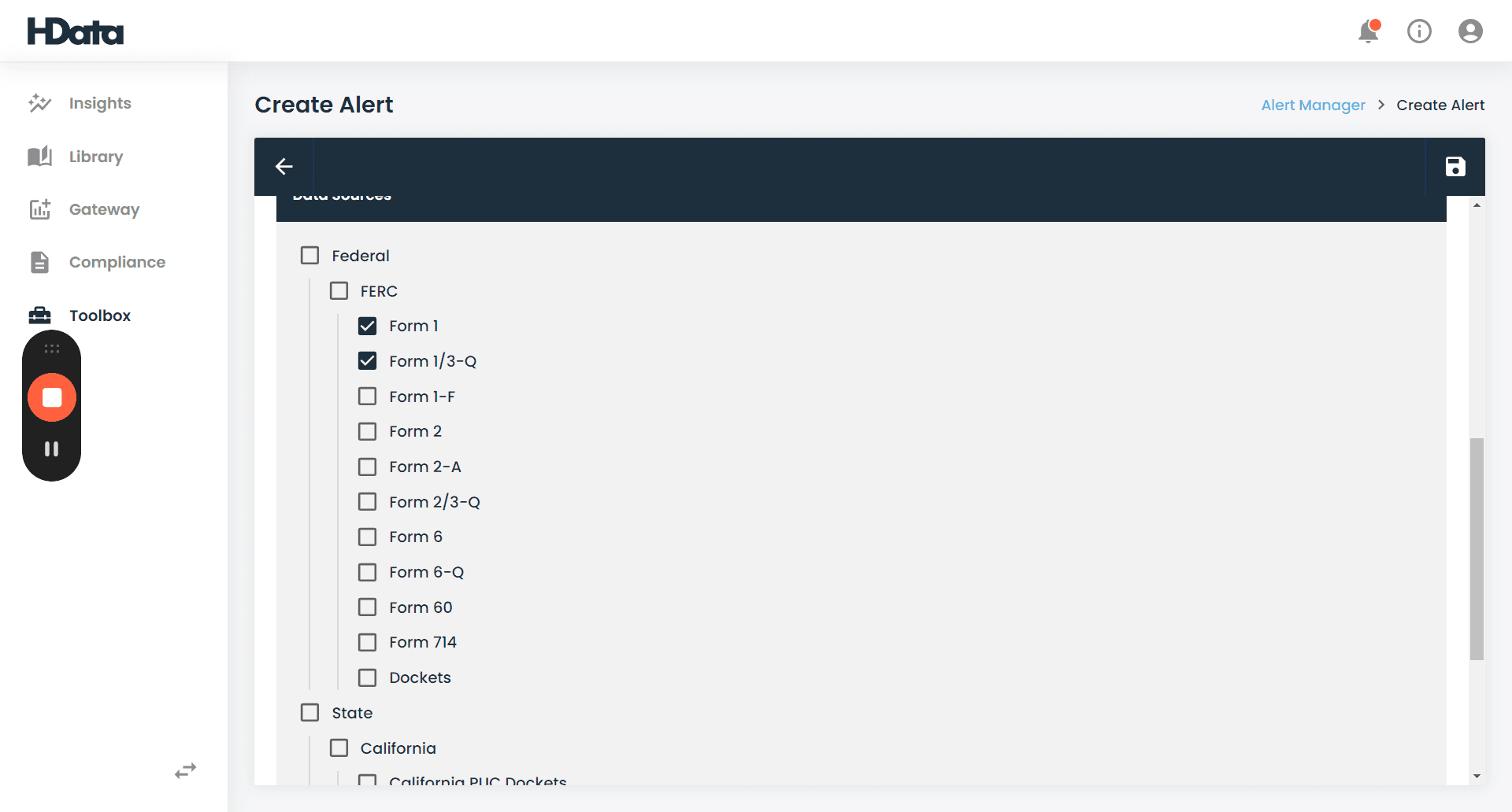 Step #6: Select the forms you'd like to track for mentions of your keyword.