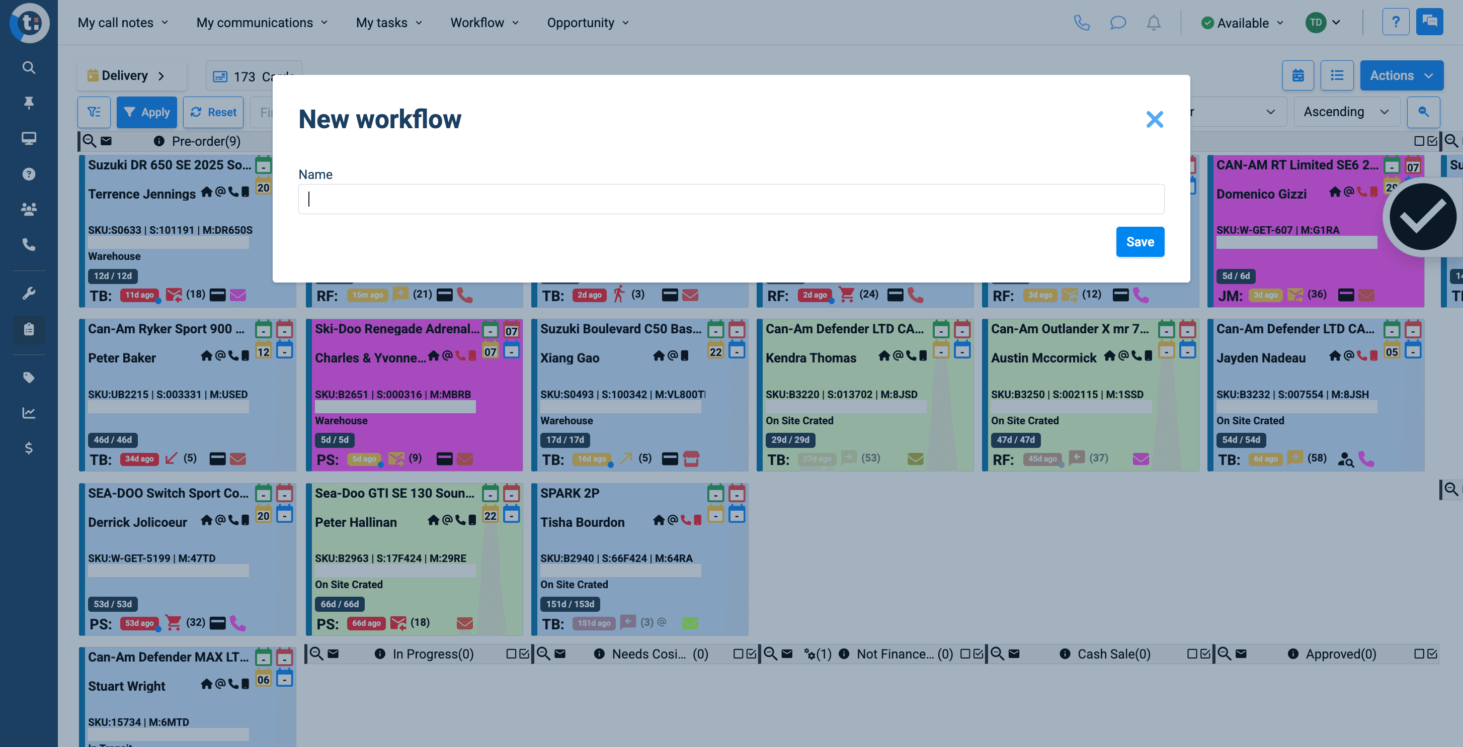 Step #5: Name your workflow and click Save.