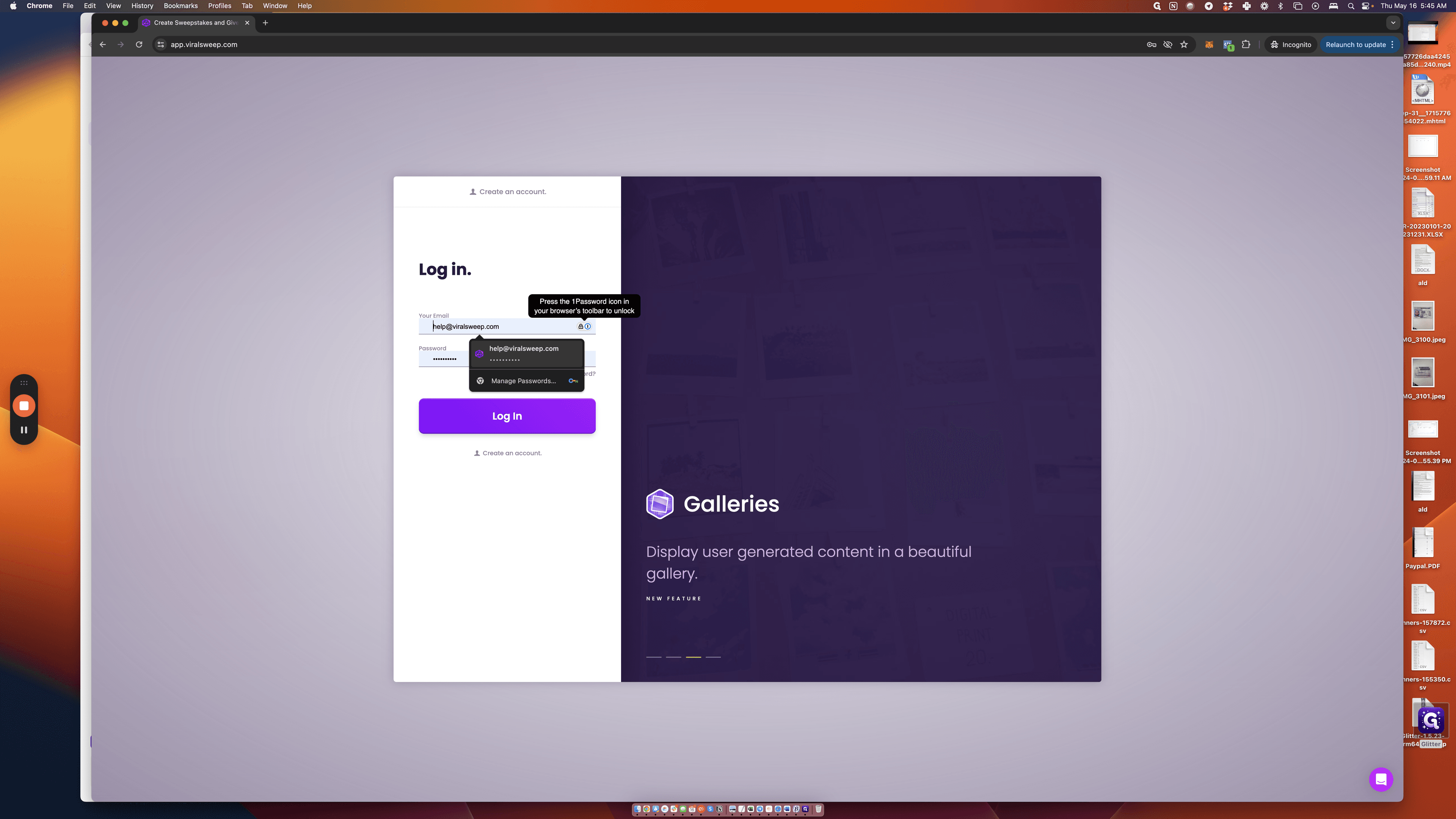 Step #2: Double-click "help@viralsweep.com"
