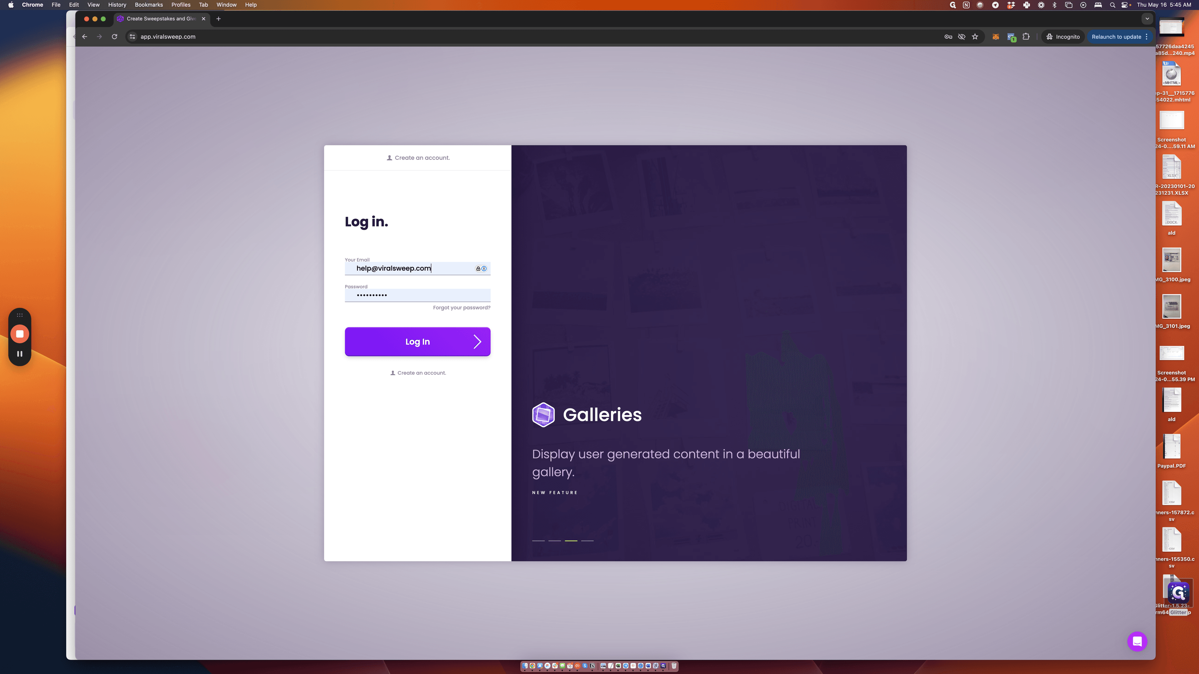 Step #3: Click "Log In"