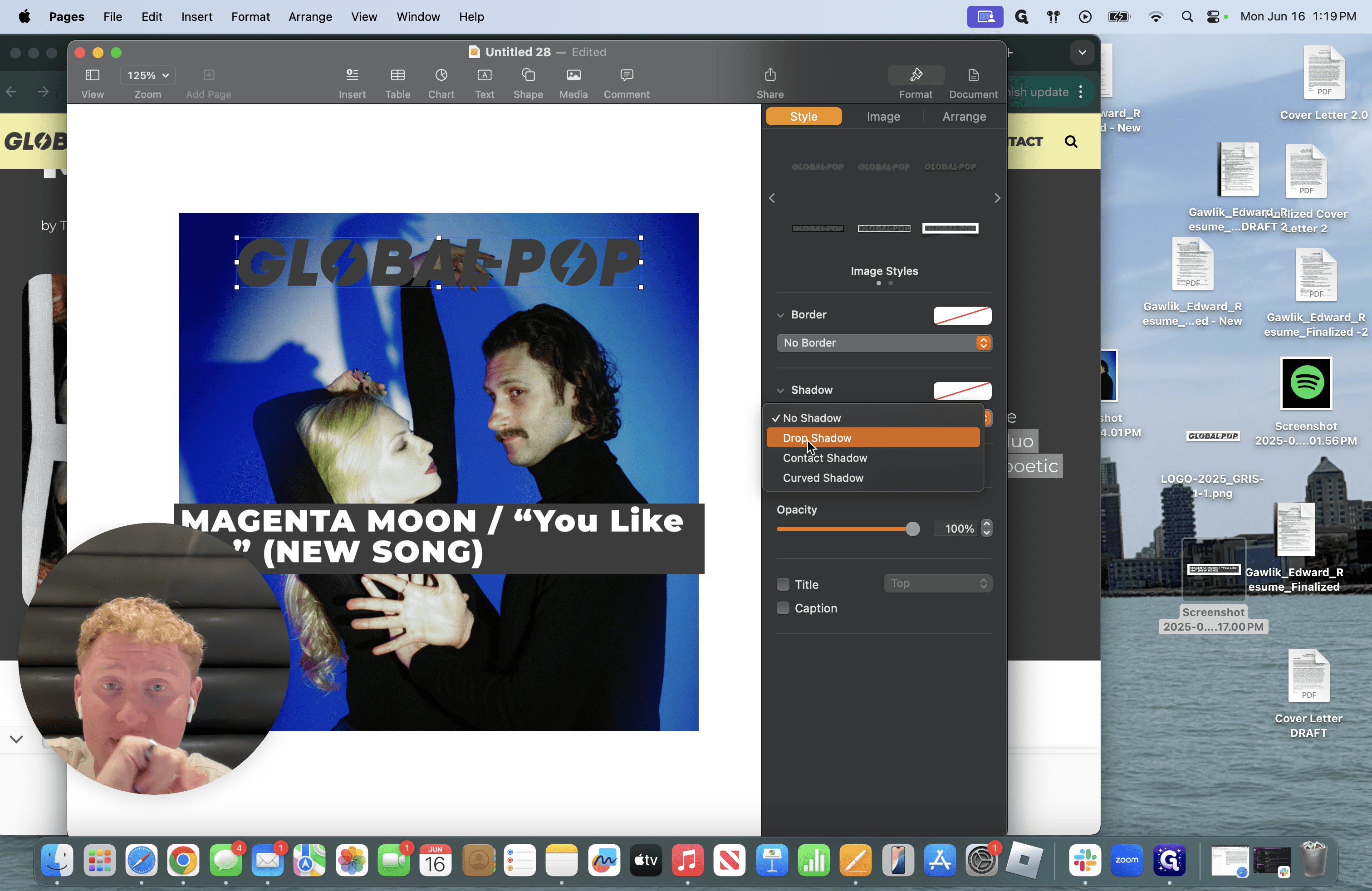 Step #22: Click on the specific shadow you want to use