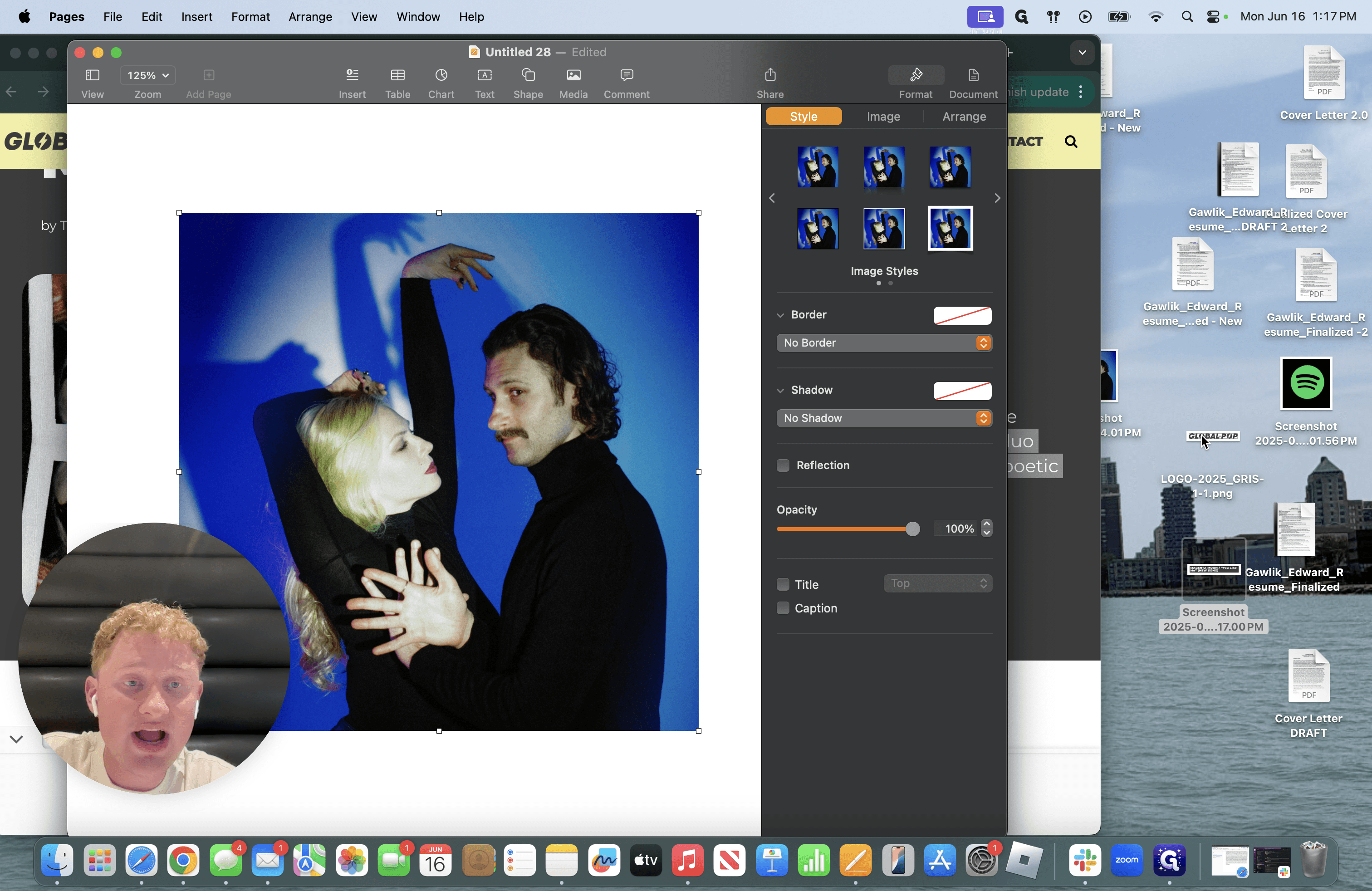Step #18: Now we can start to make the clip. Take the name of the media outlet and drag it to your document.