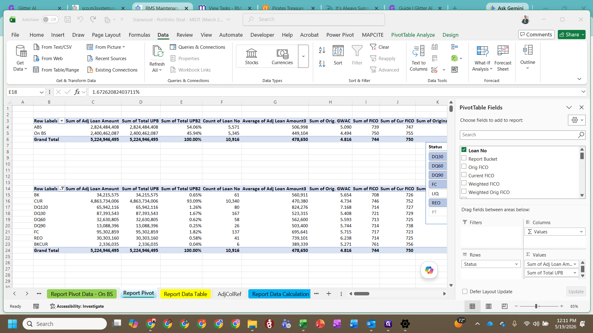 Step #1: Open the Excel workbook and click on the Report Data Calculation tab.