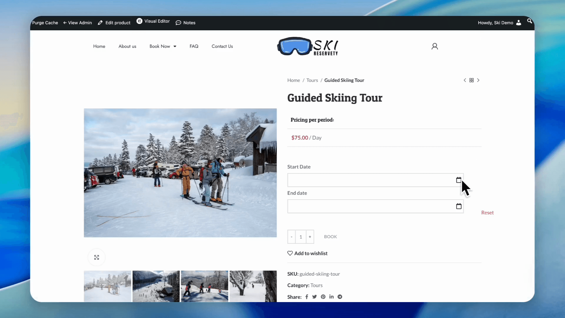 Step #43: Select tour dates