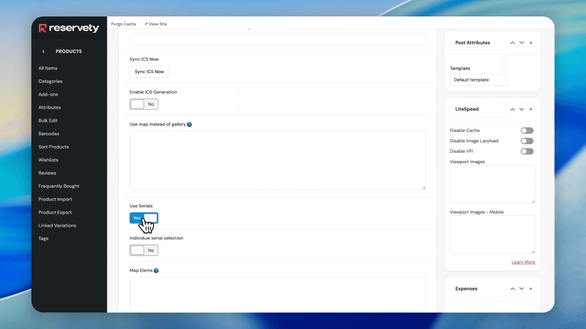 Step #31: Scroll down and toggle the Use Serials switch to Yes.
