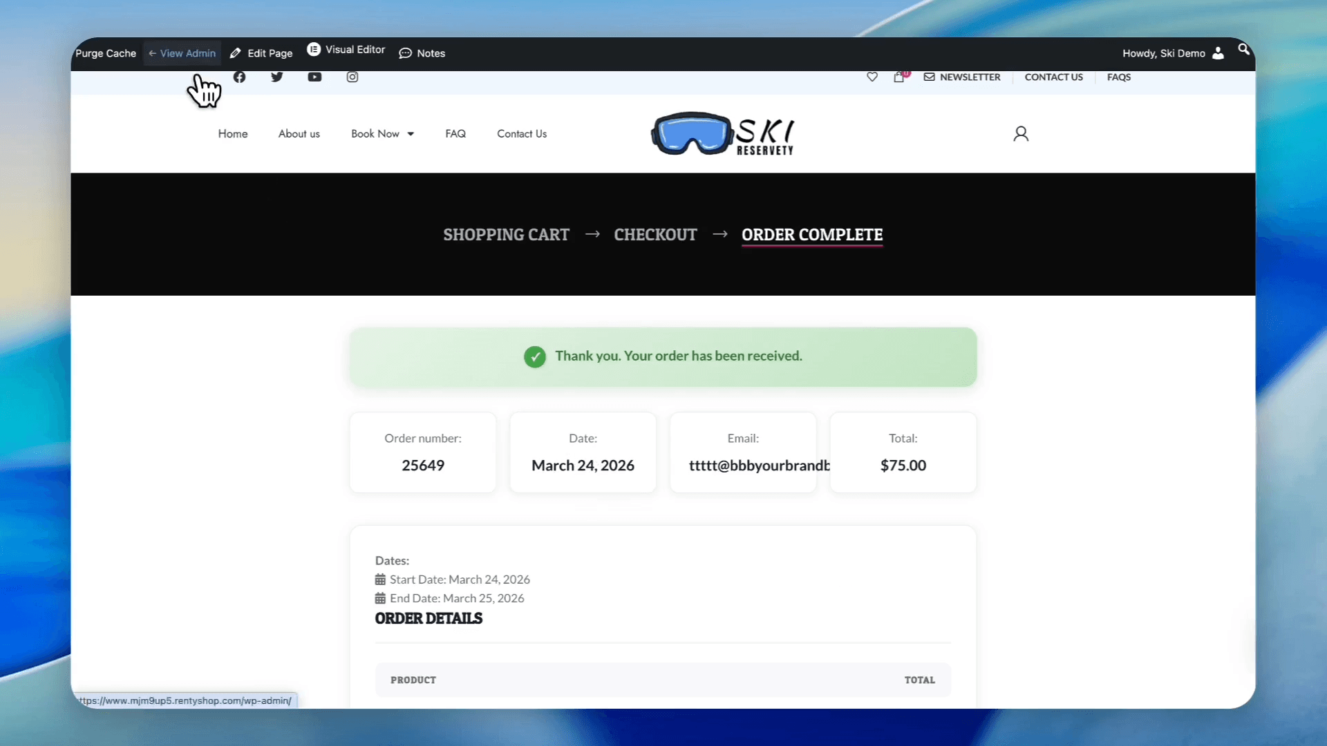 Step #45: Click on View Admin in the top toolbar to return to the backend dashboard.