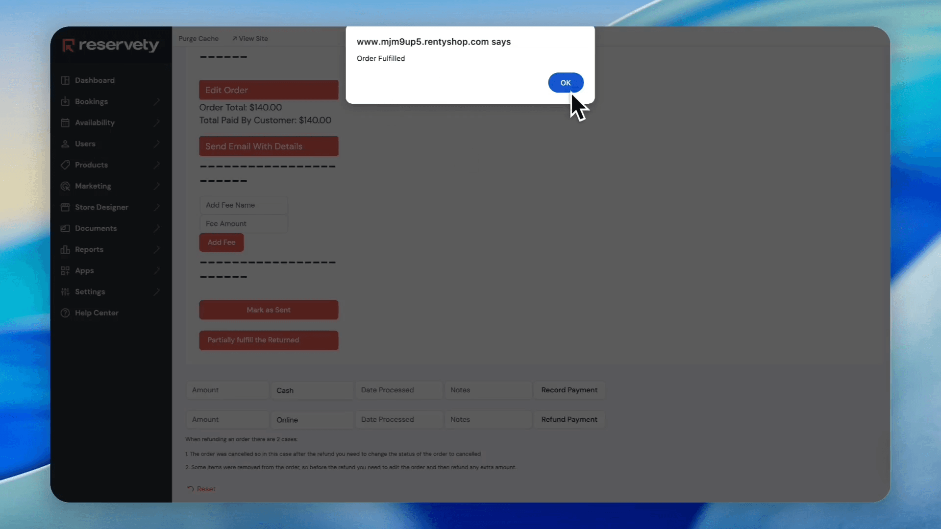 Step #11: Click OK on the confirmation pop-up.