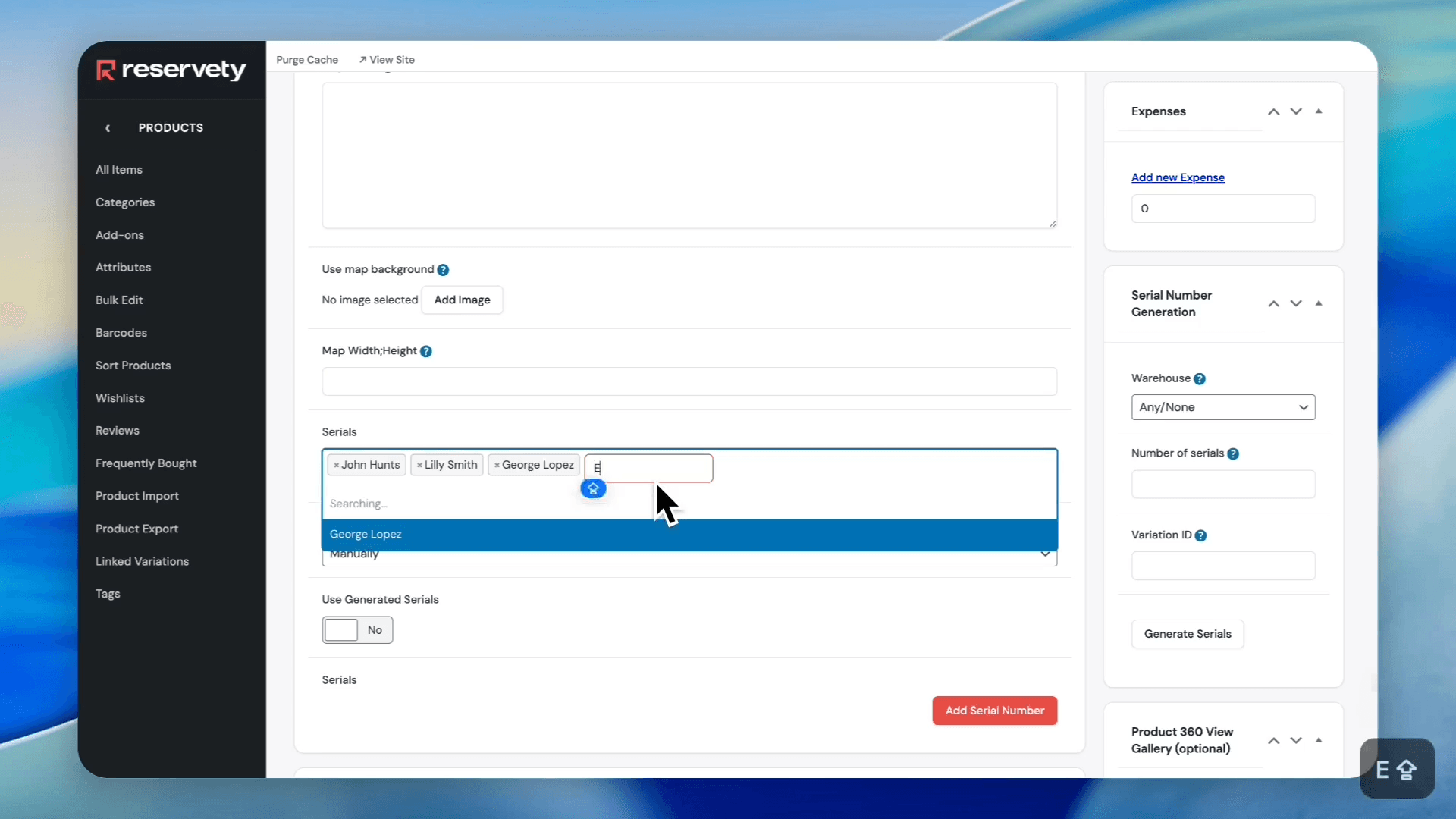 Step #33: Select each guide from the dropdown.