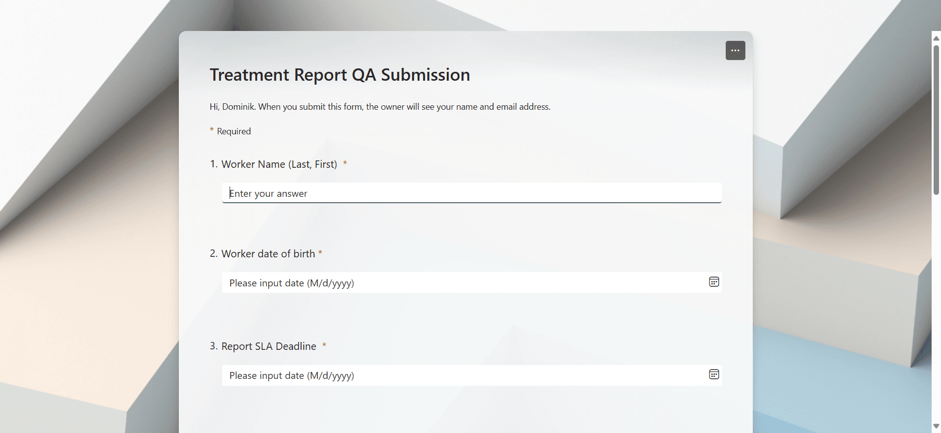 Step #2: Click on "1. Worker Name"