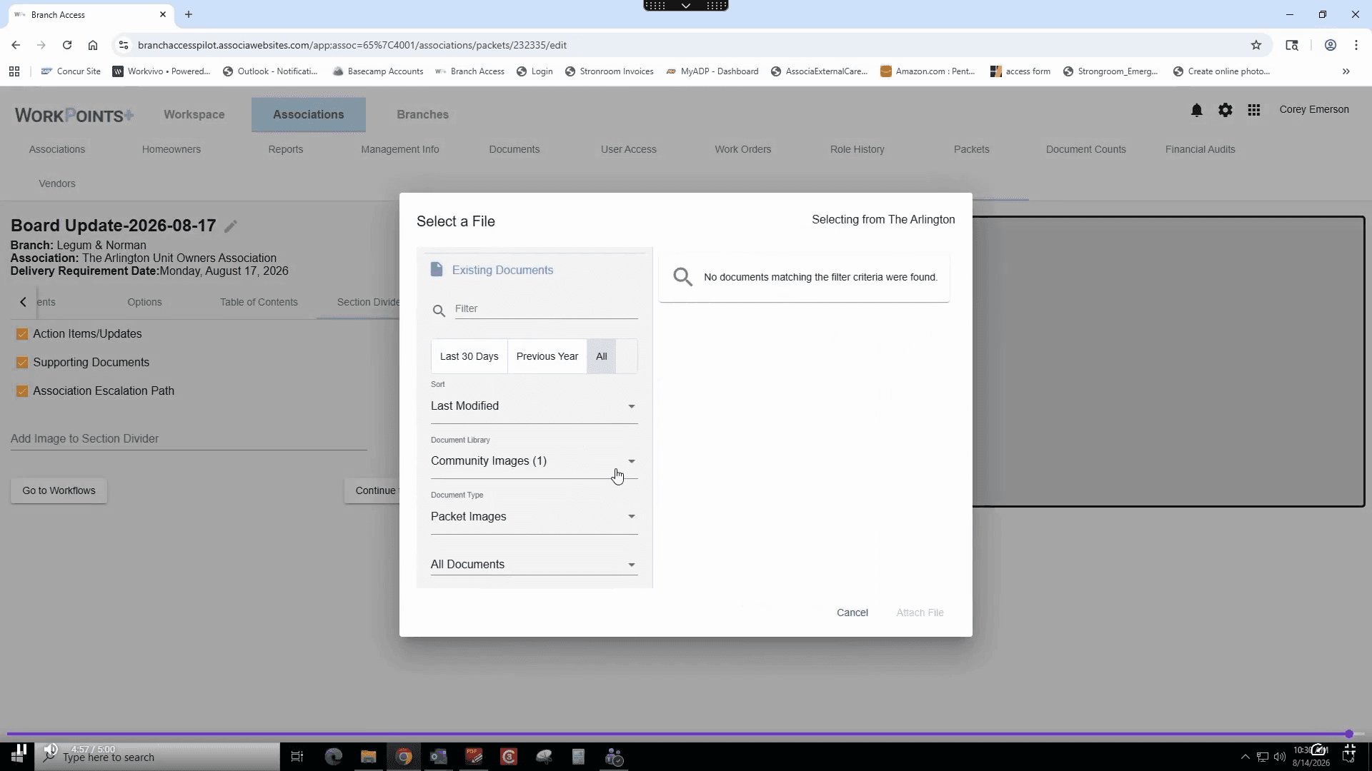 Step #37: Click Community Images in the document library filter.