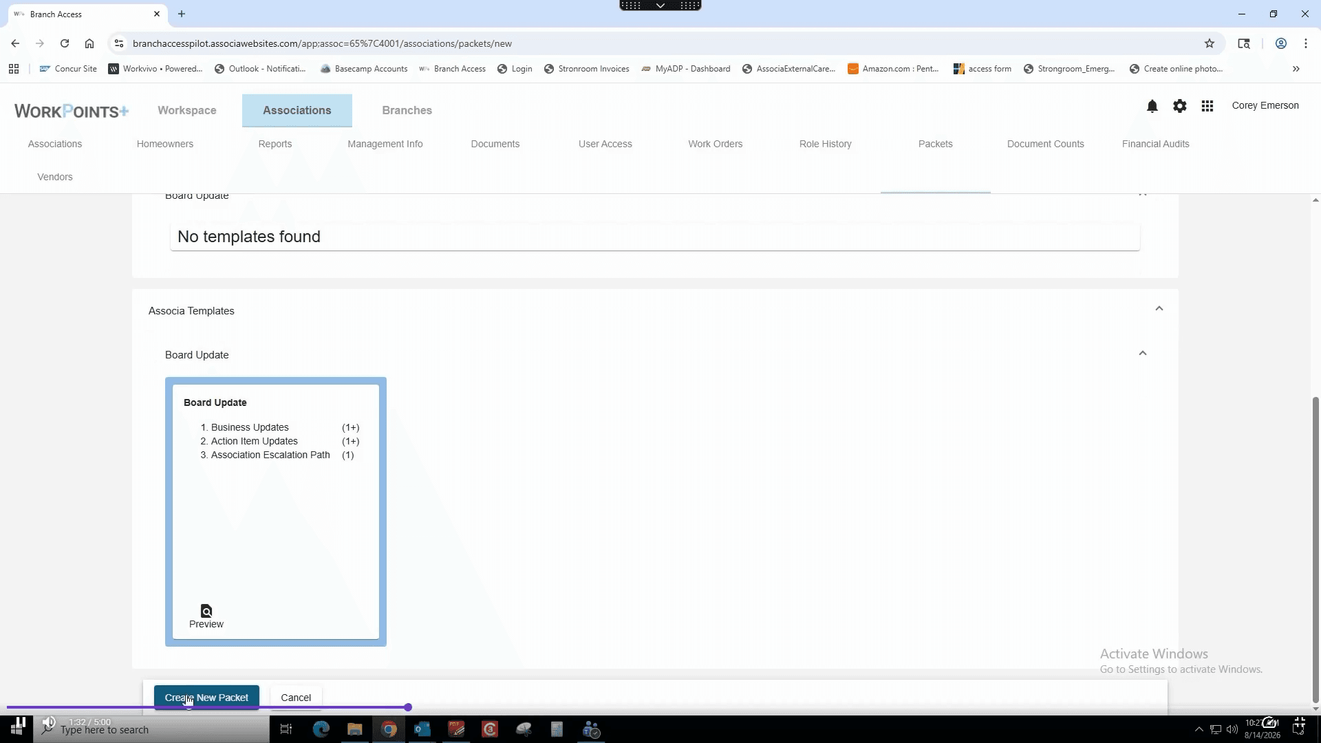 Step #10: Click Create New Packet.