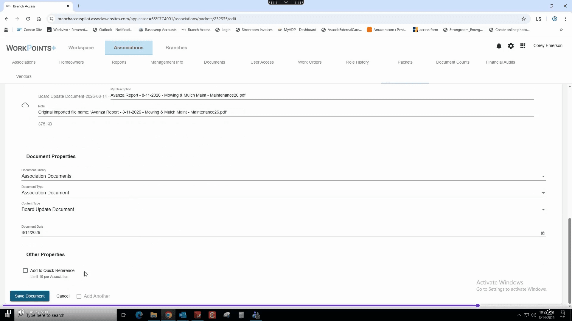 Step #32: Click Save Document to upload them all at once.