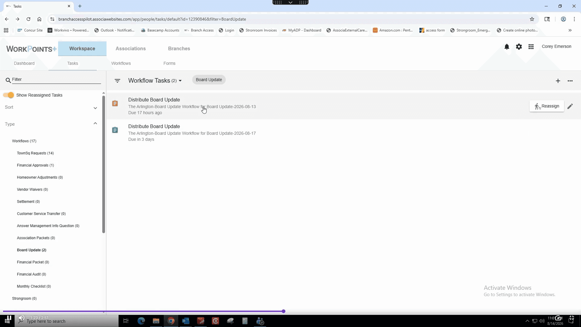 Step #47: Click the Distribute Board Update task to open it.