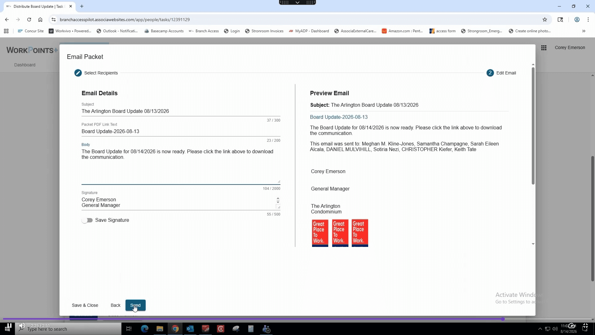Step #55: Click Send.