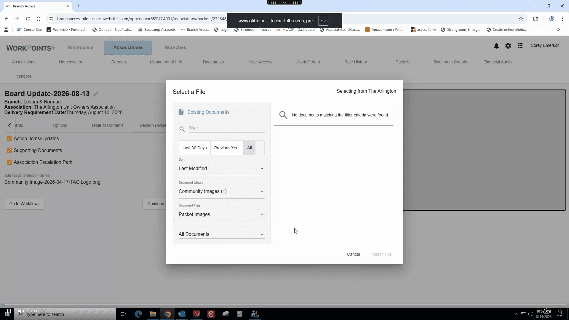 Step #38: Click the Document Type dropdown menu and select Community Image.