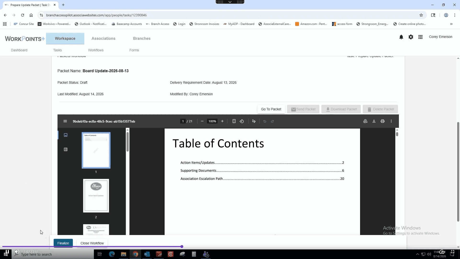 Step #45: Click Finalize in the bottom left corner.