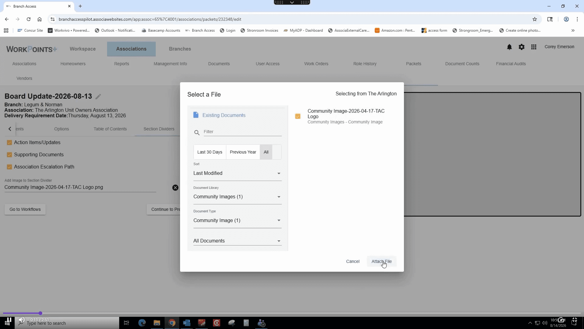 Step #40: Click the Attach File button.