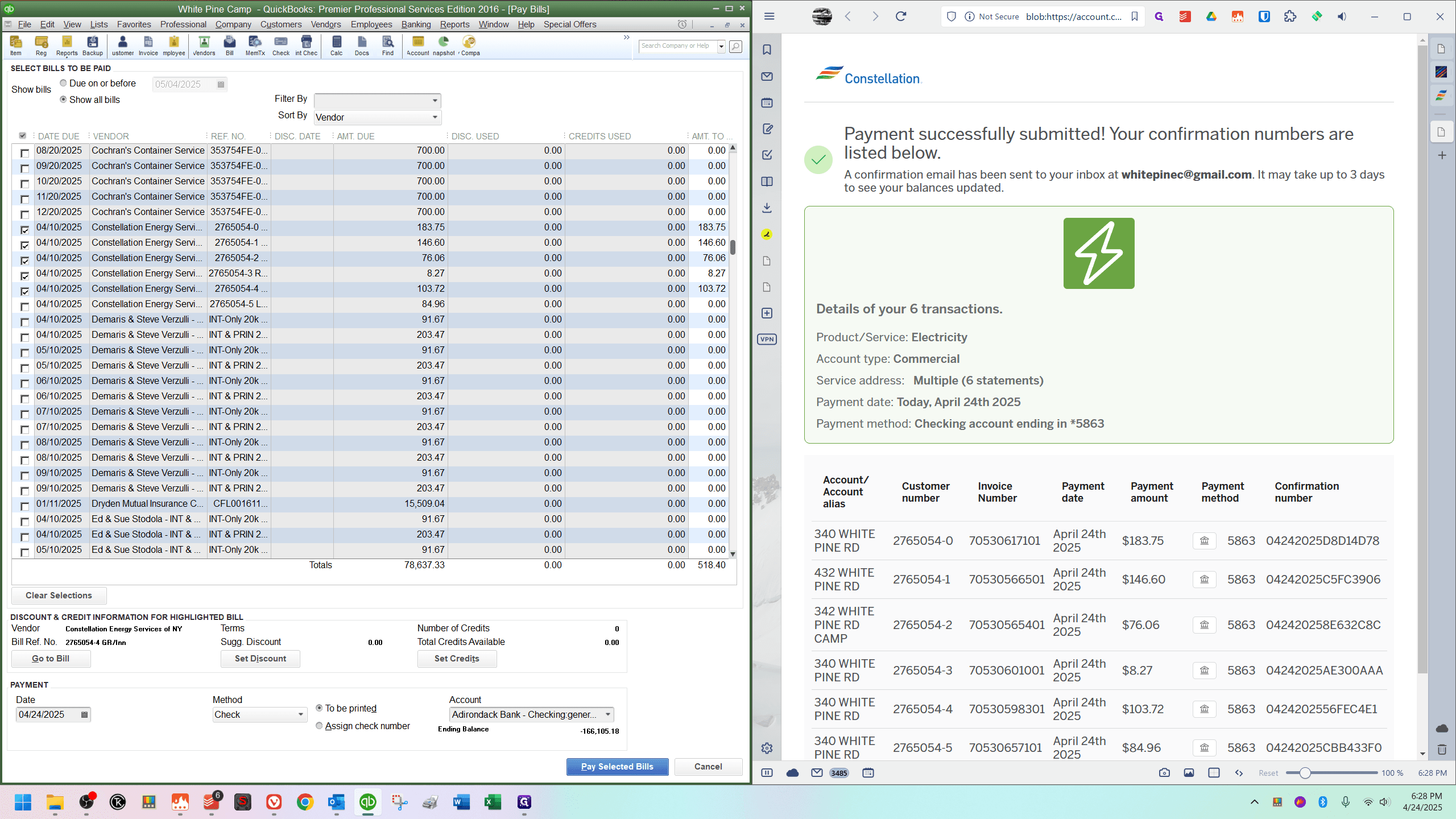 Step #6: Click on "04/10/2025 Constellation Energy Servi ... 04/10/2025 04/10/2025"