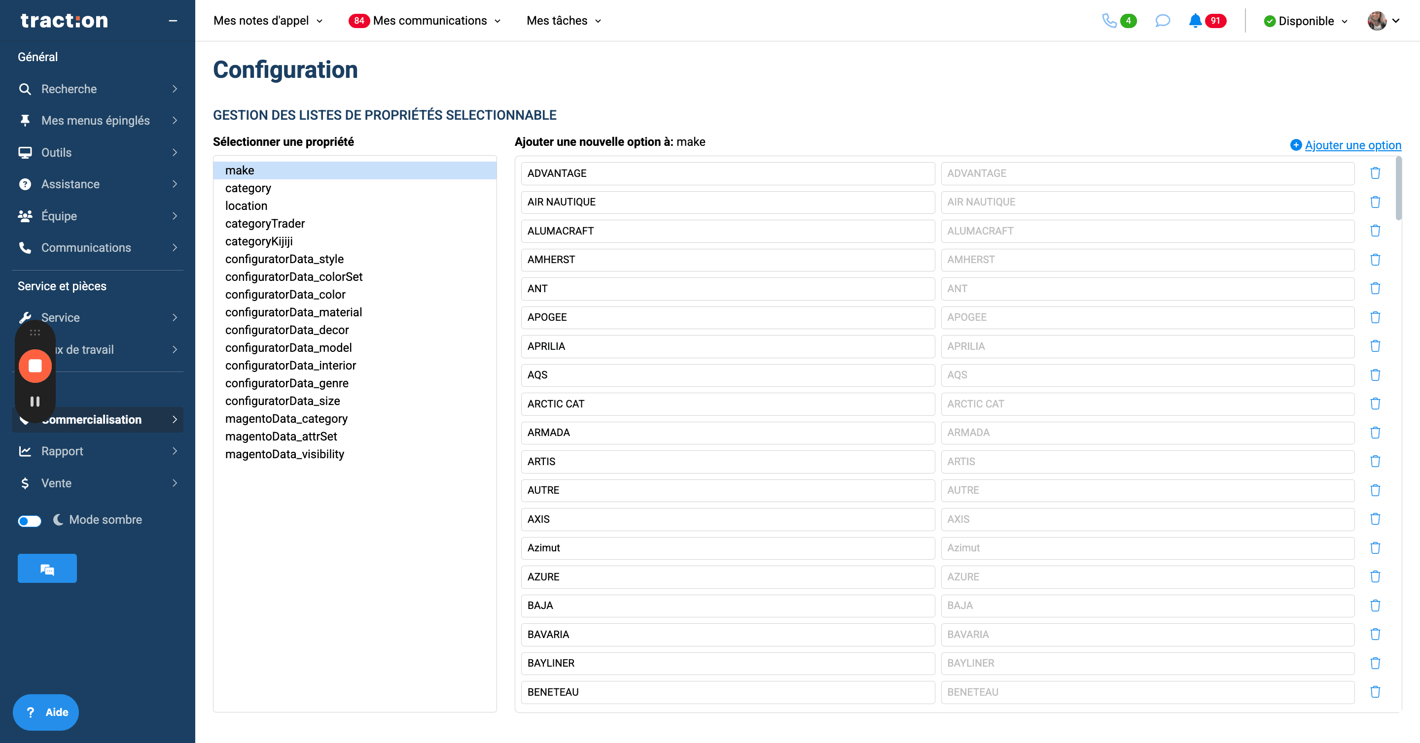 Step #4: Cliquer sur Ajouter une option