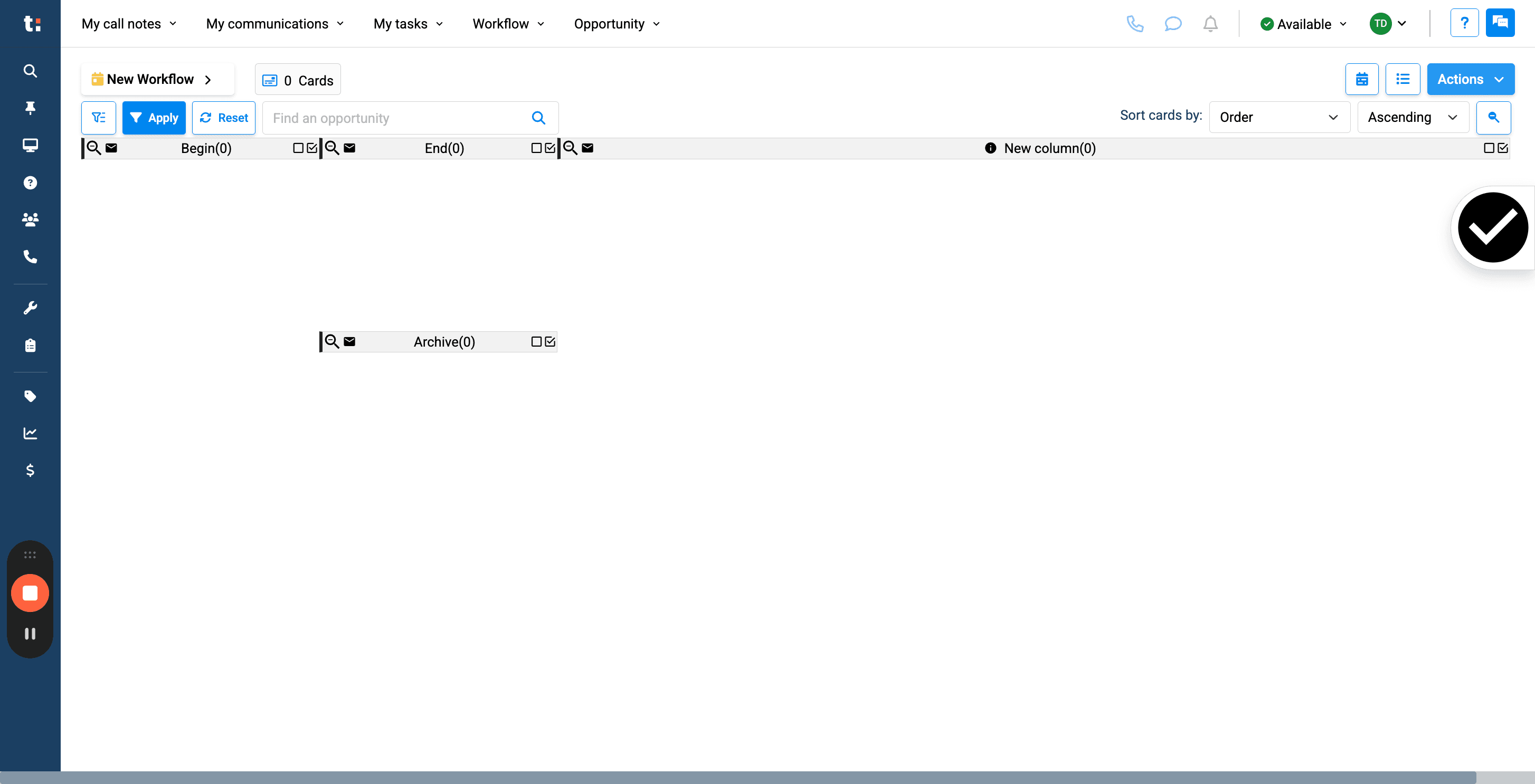 Step #14: To add sub-columns to the new column, go to Actions,