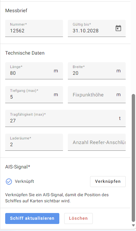 Step #5: Ganz unten, klicken Sie auf „Schiff aktualisieren".