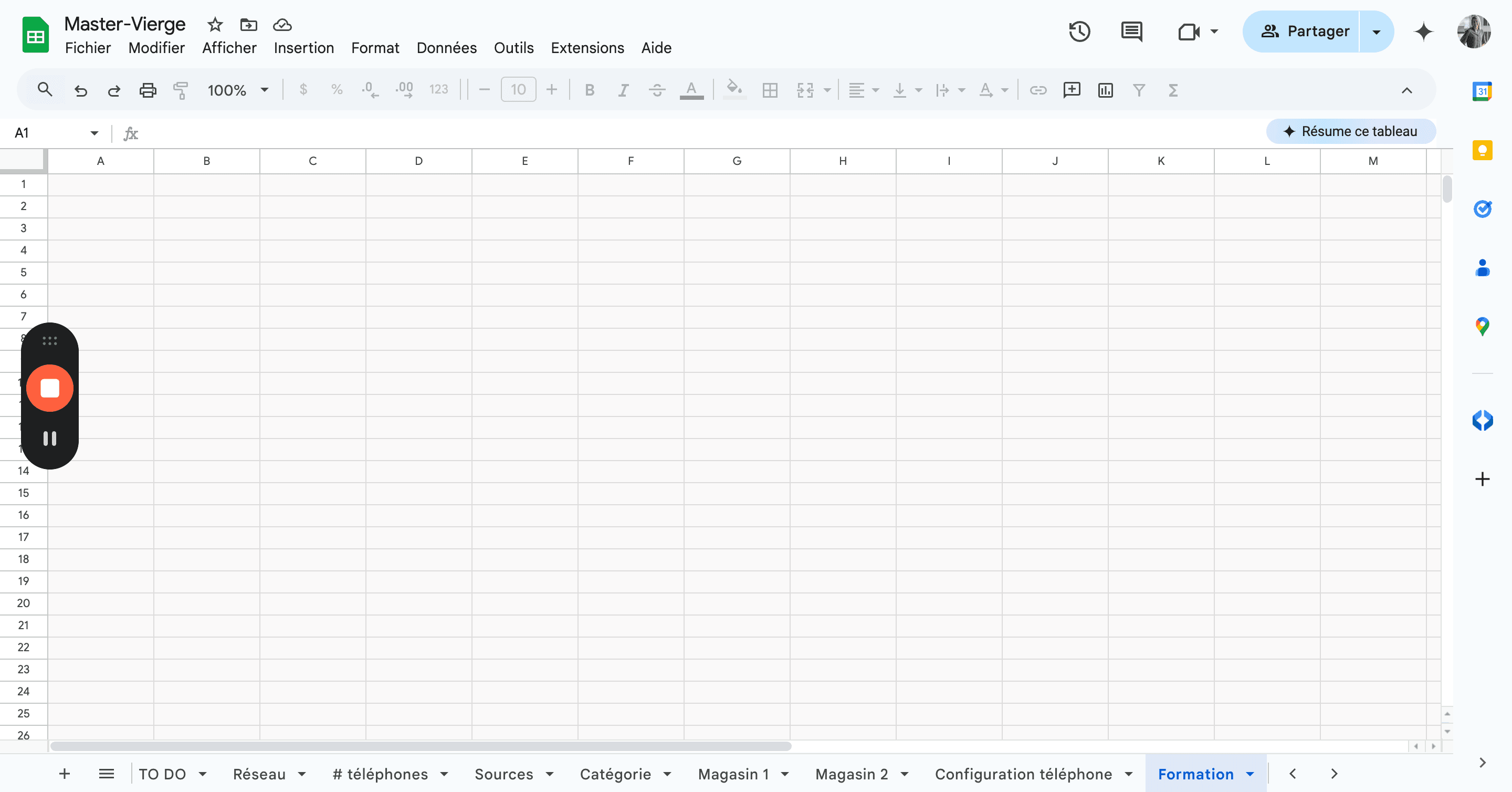 Step #15: Cliquez sur "Formation" pour bâtir votre horaire de formation