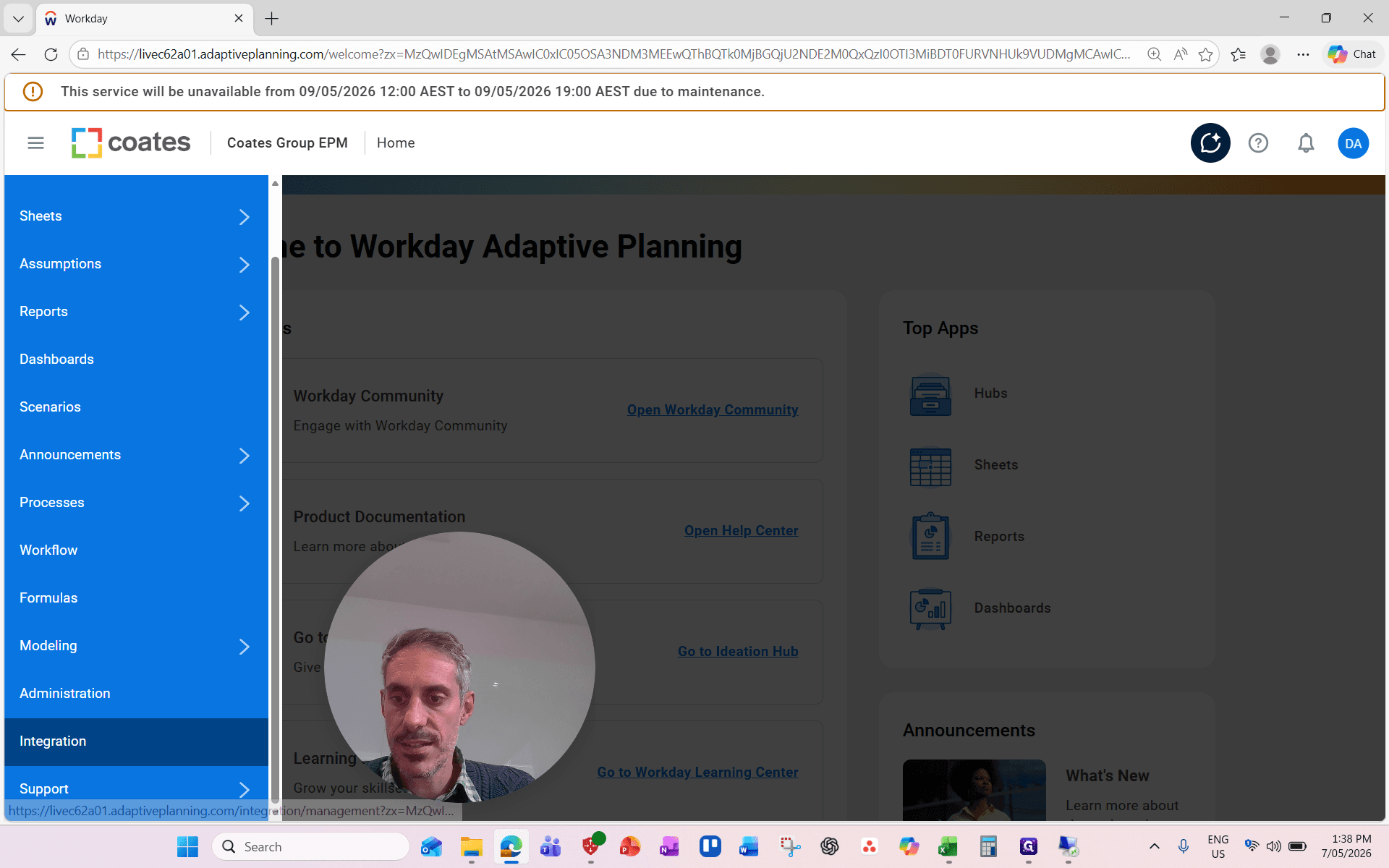 Step #13: click Integration