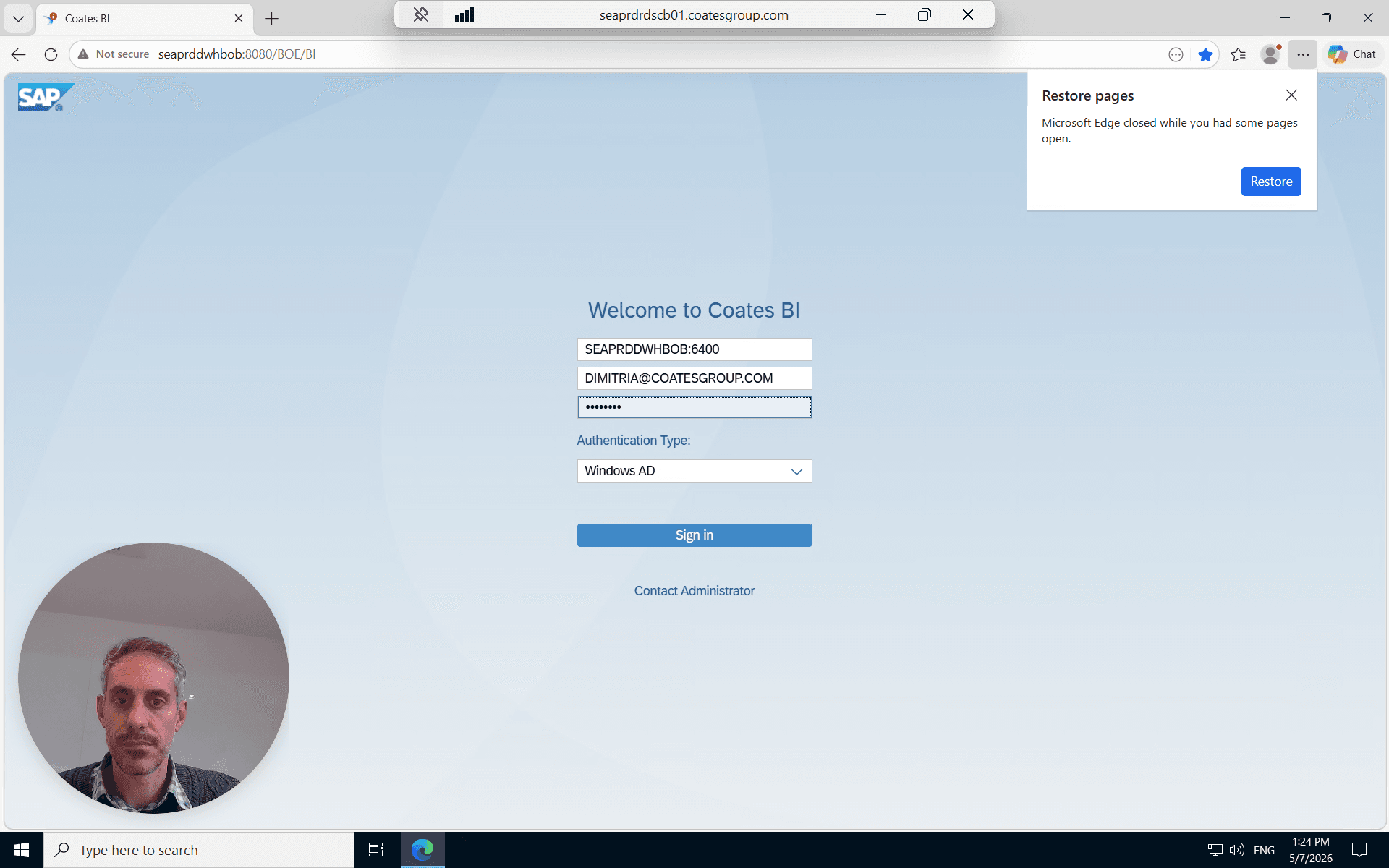 Step #4: Select your credentials and click Sign in