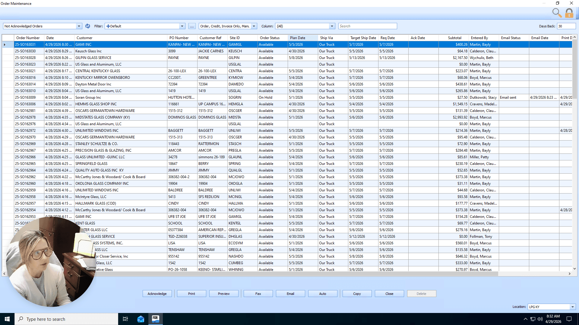 Step #3: Click the Plan Date column header to sort the list.