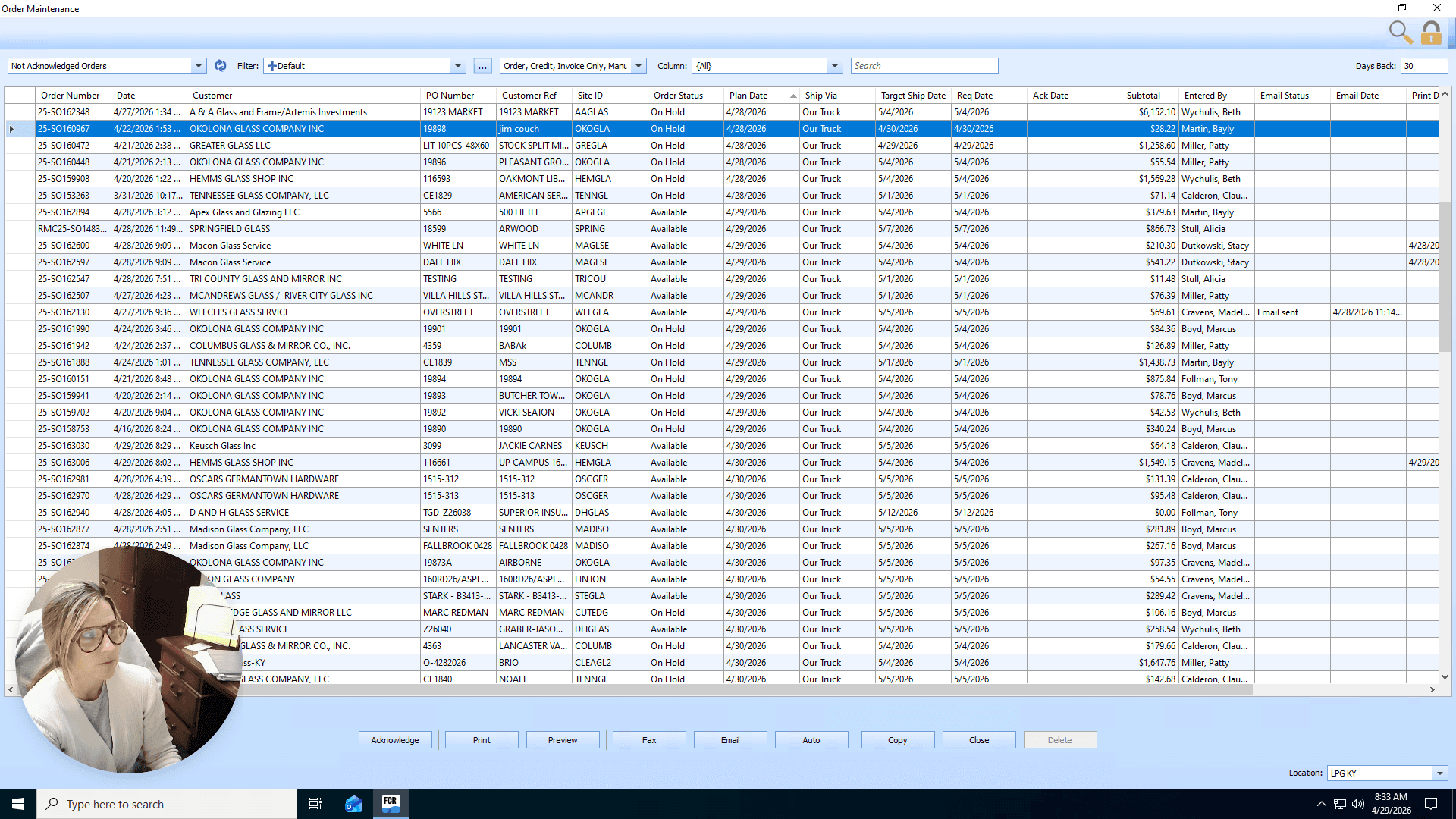 Step #4: Double-click on an order row to open its shipment details.