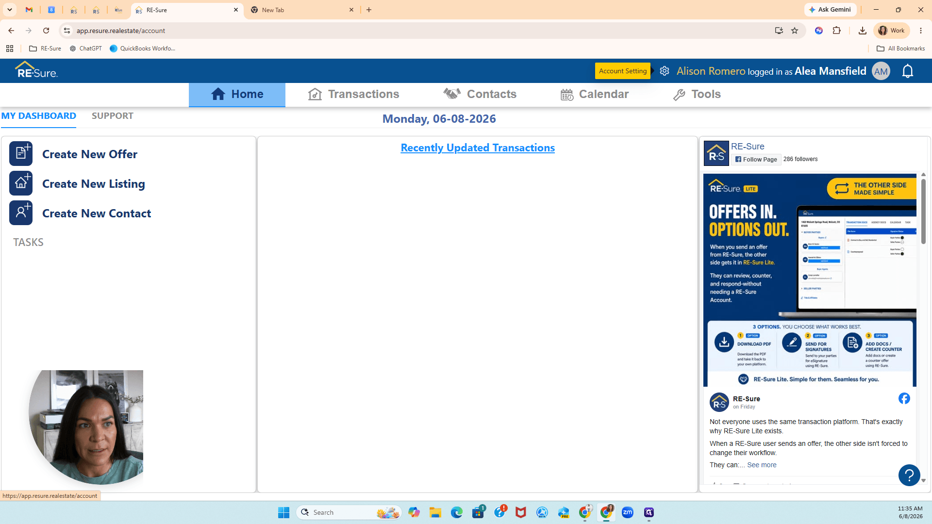 Step #1: Click the gear icon in the top navigation to access your Account Settings.