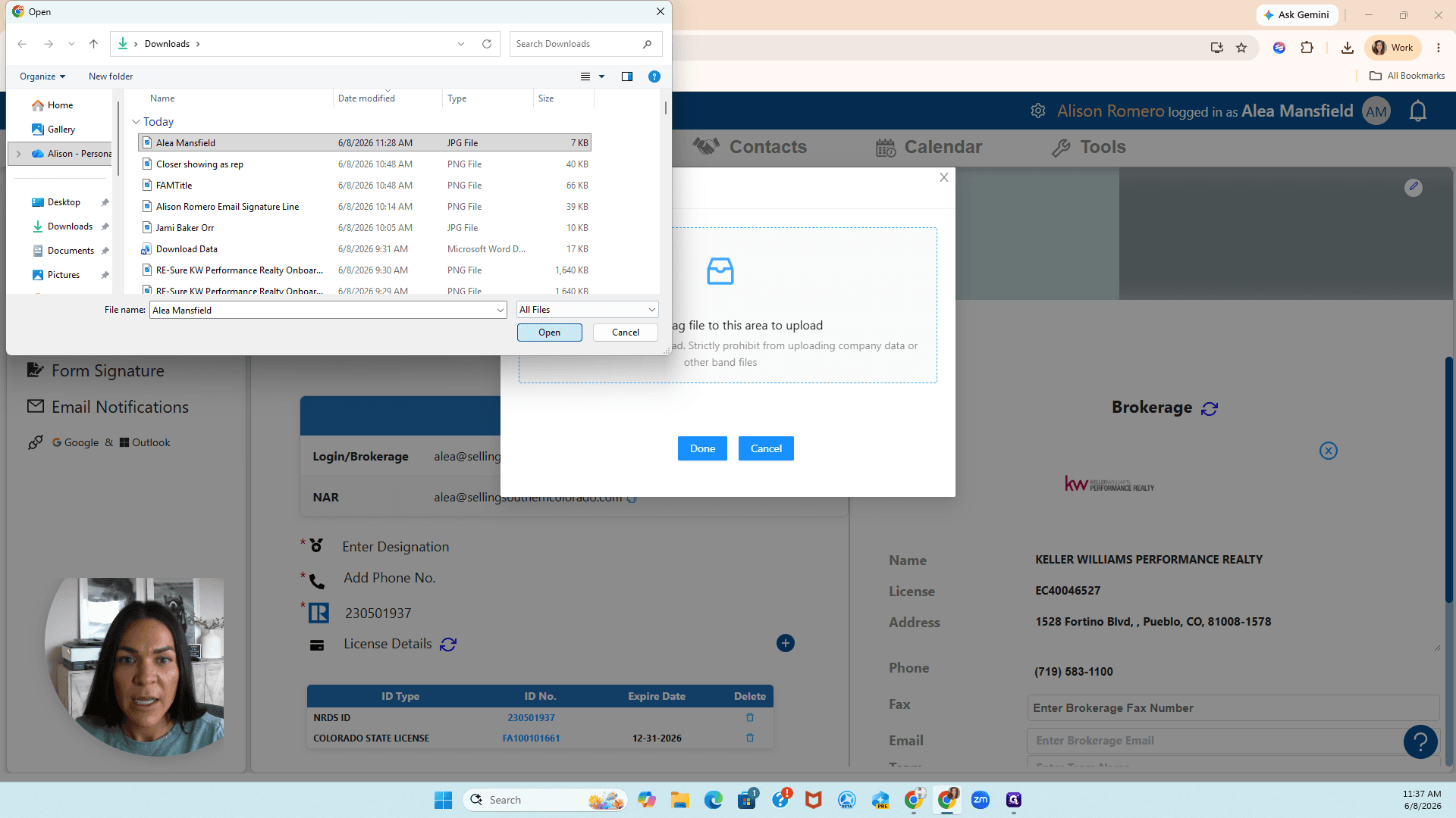 Step #13: Select your profile picture file and click Open.