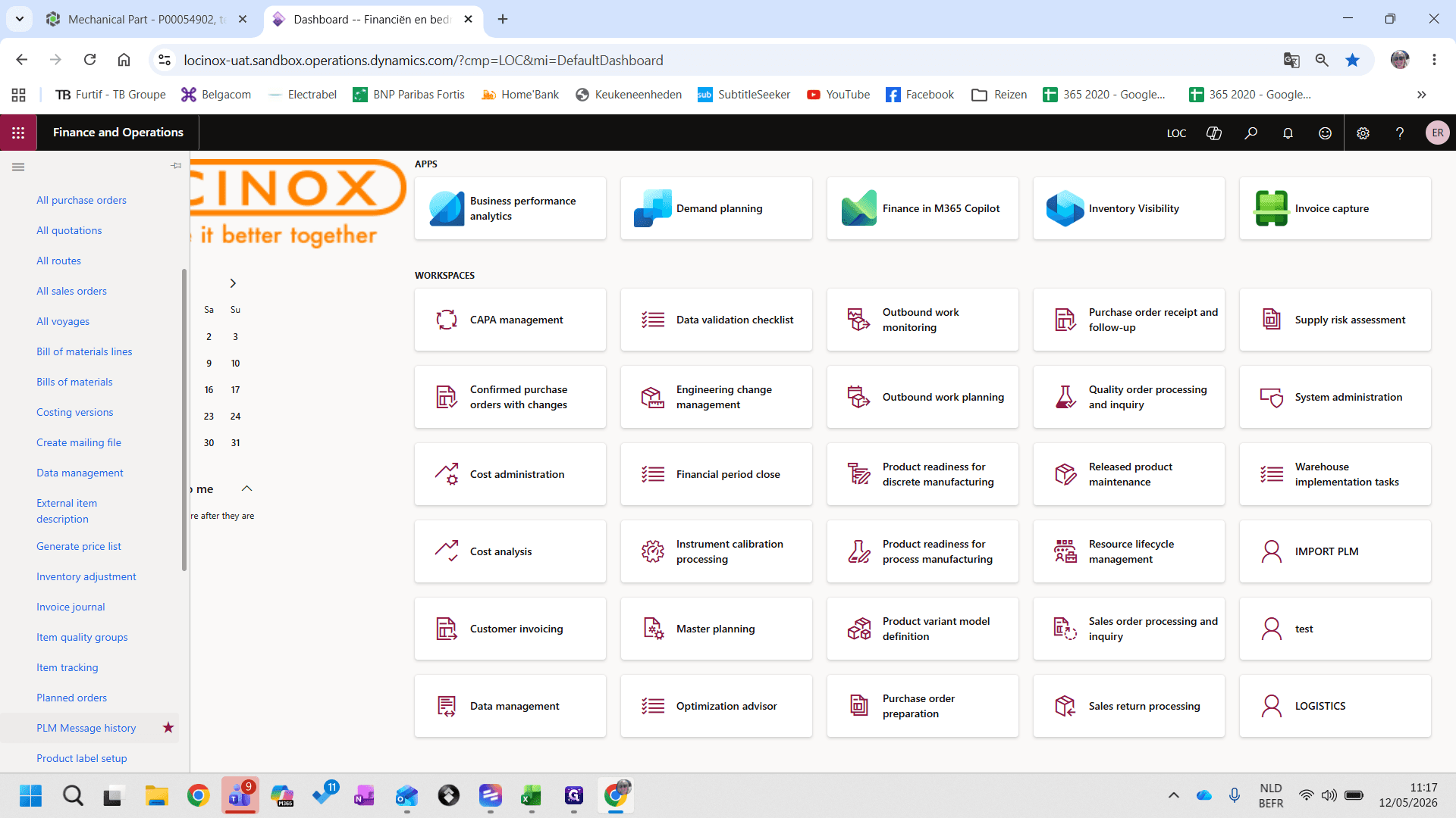 Step #32: Klik in de navigatie op PLM Message history