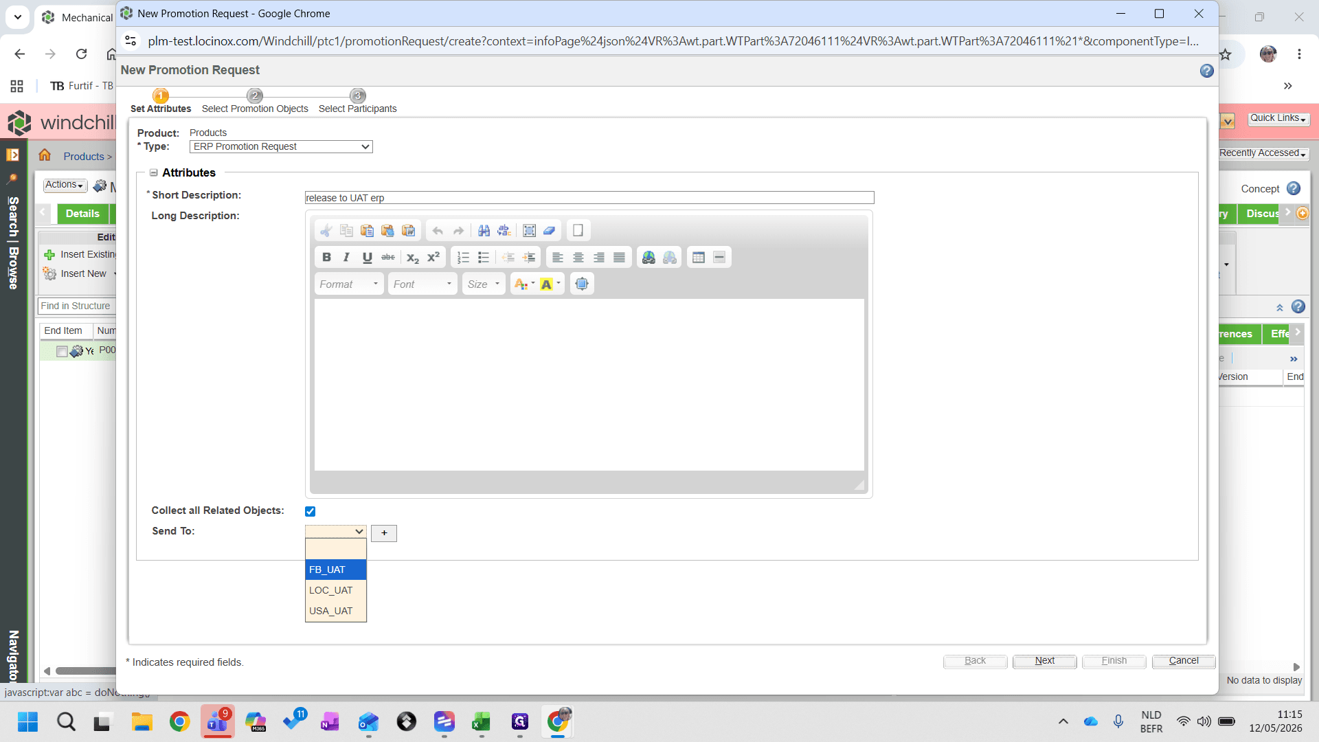 Step #23: Kies FB_UAT uit de Send To lijst
