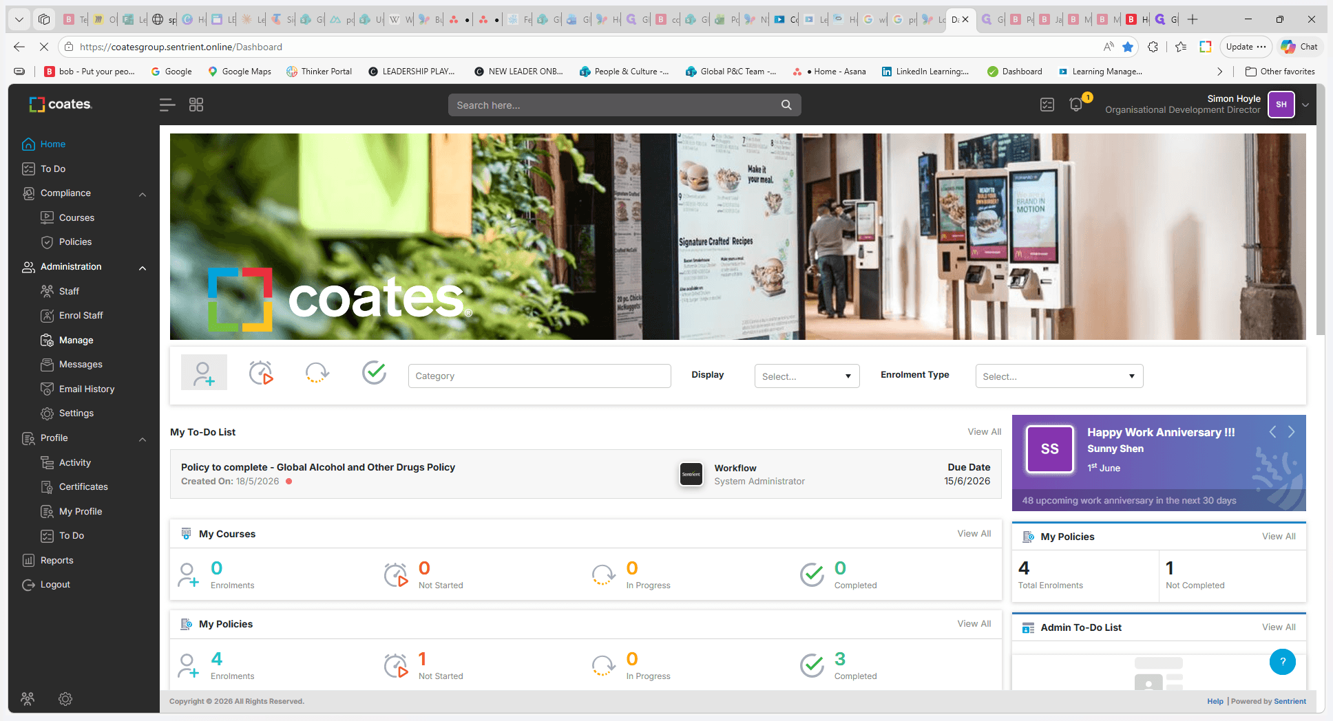 Step #1: Click Manage under the administration navigation menu.