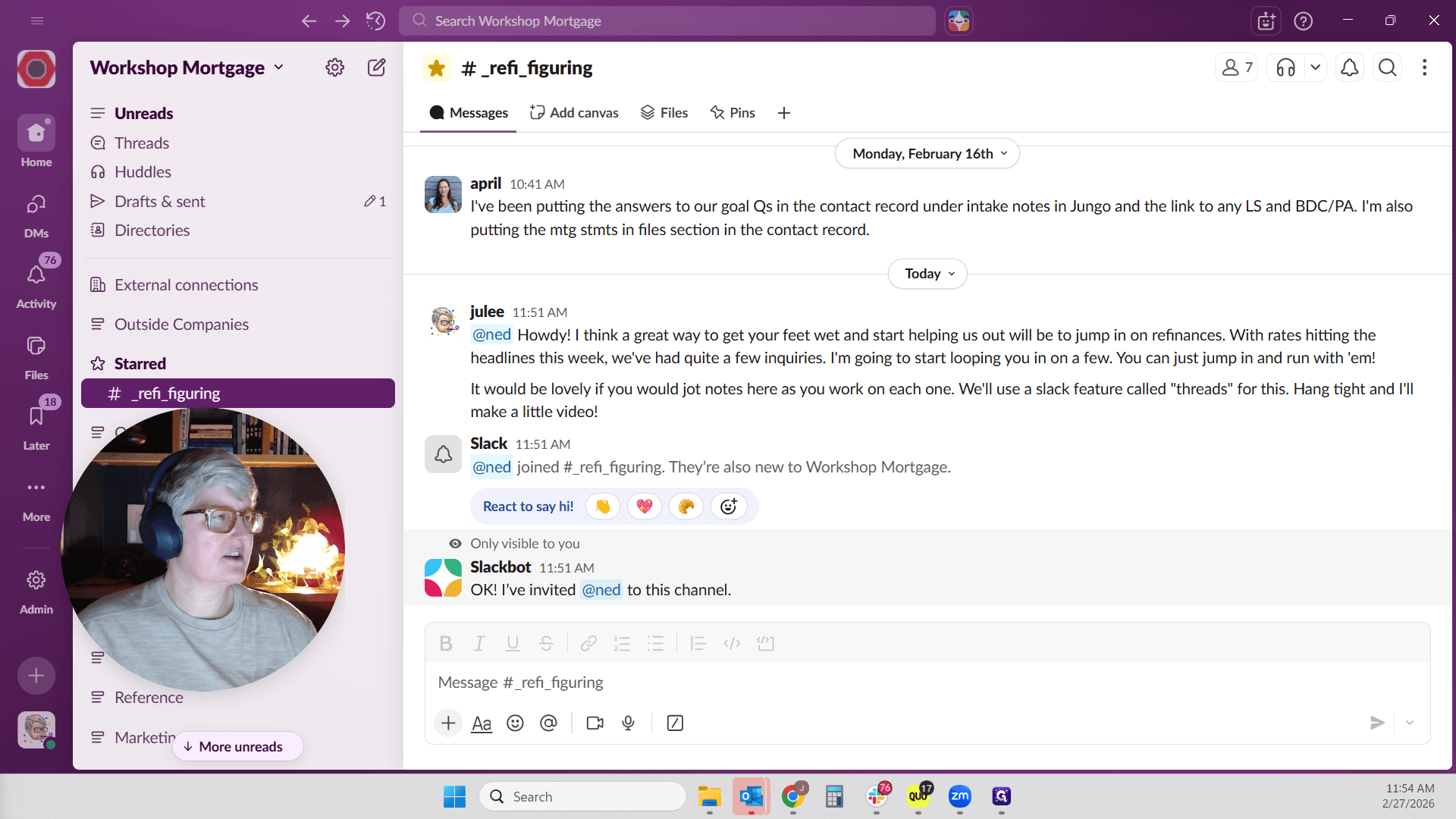 Step #1: Click on "Message #_refi_figuring"