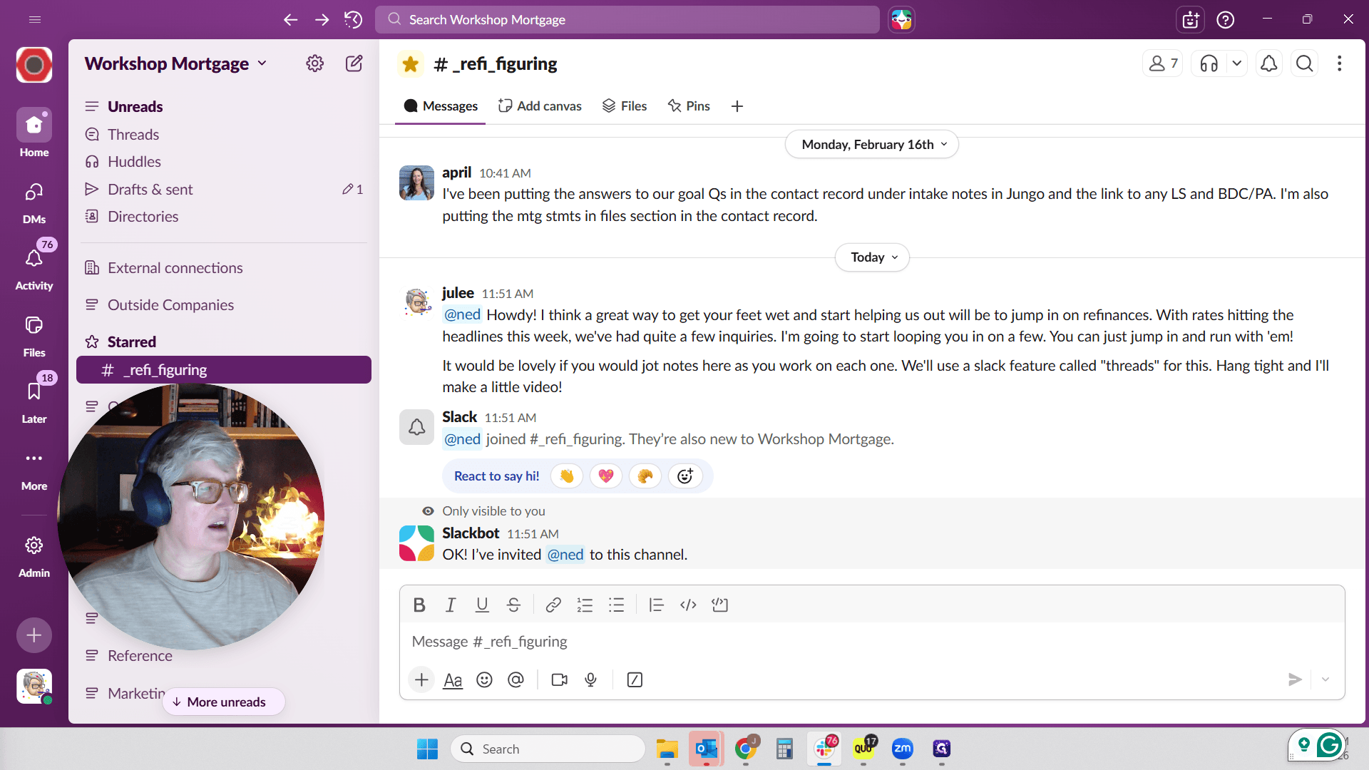 Step #2: Click on "Message #_refi_figuring"