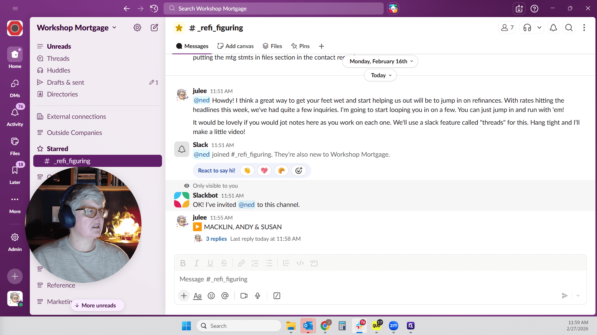Step #48: Click on "Message #_refi_figuring"