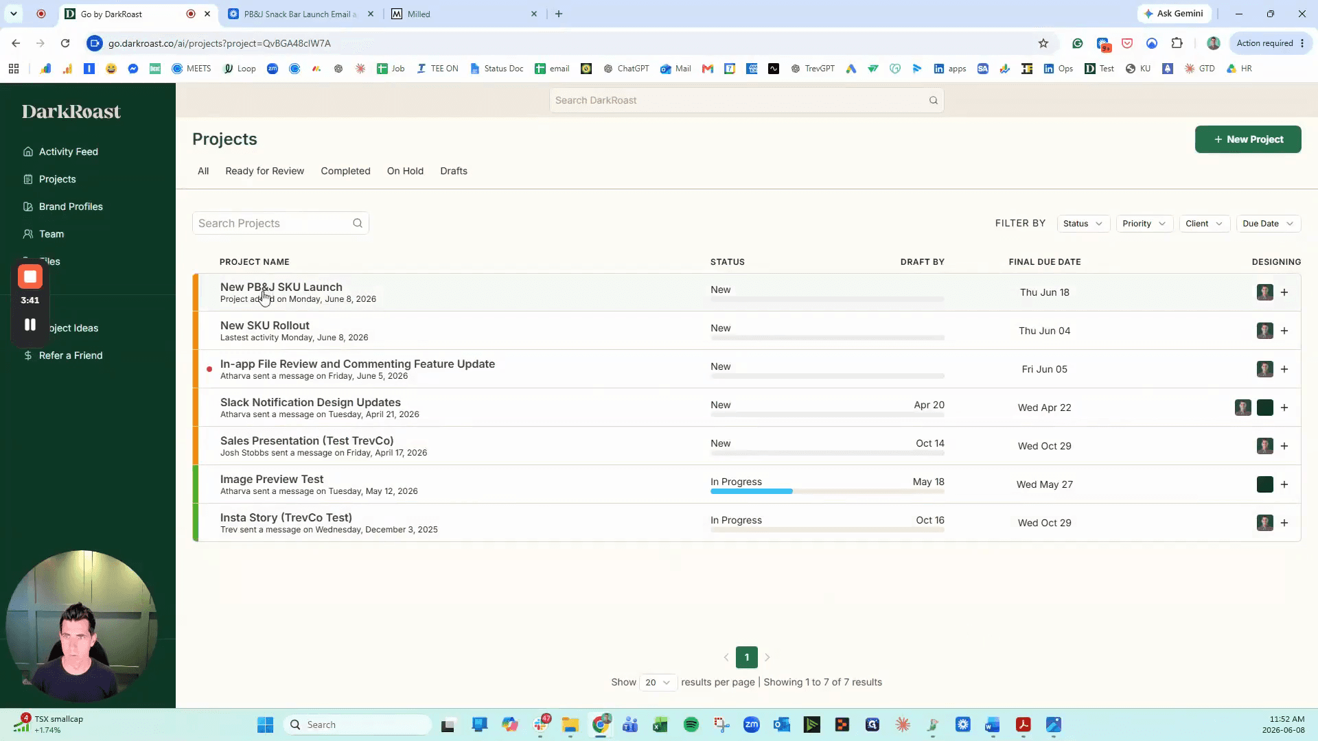 Step #14: Click on the newly created project in your list to view the active brief and monitor progress.