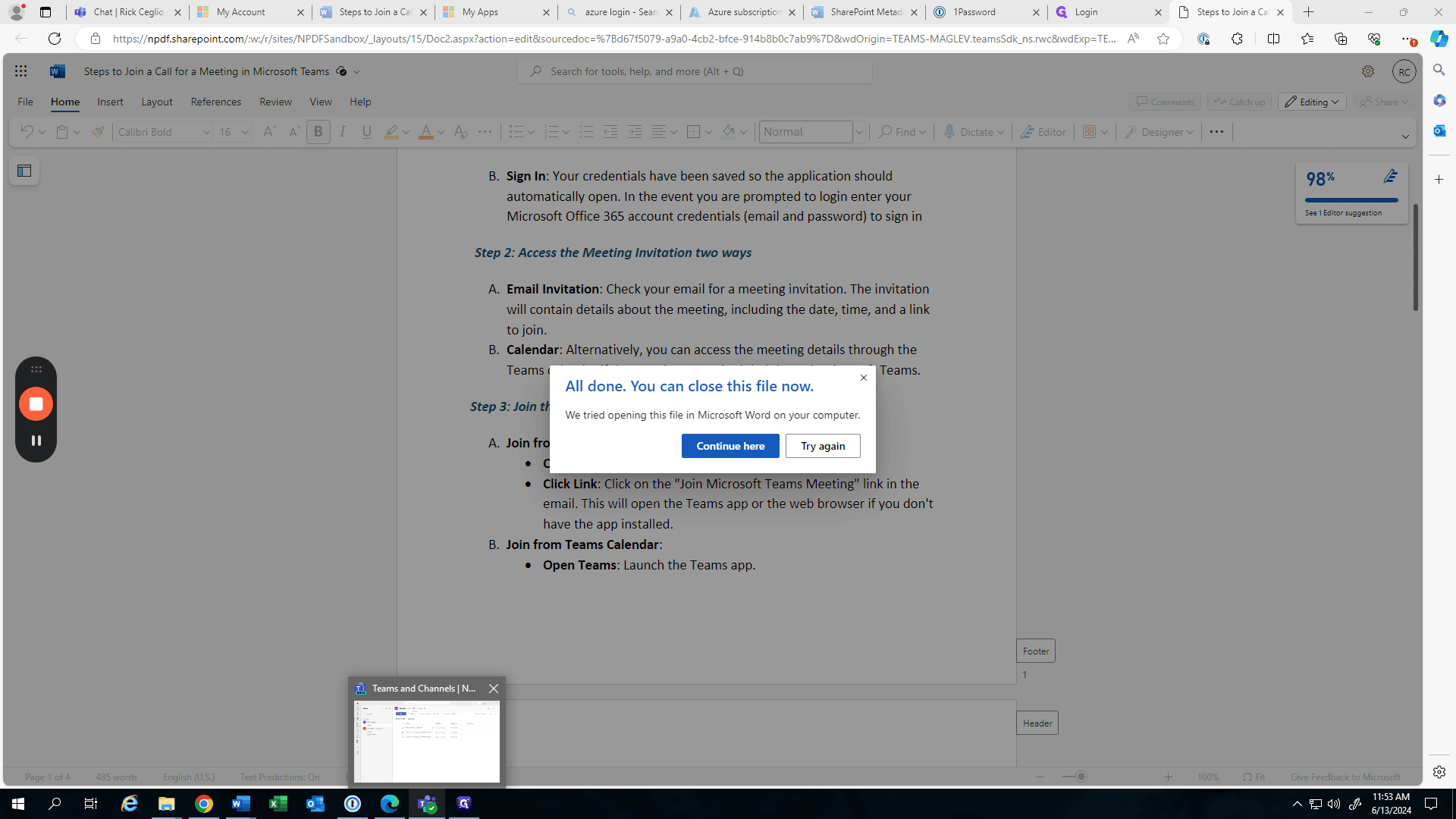 Step #17: Click here