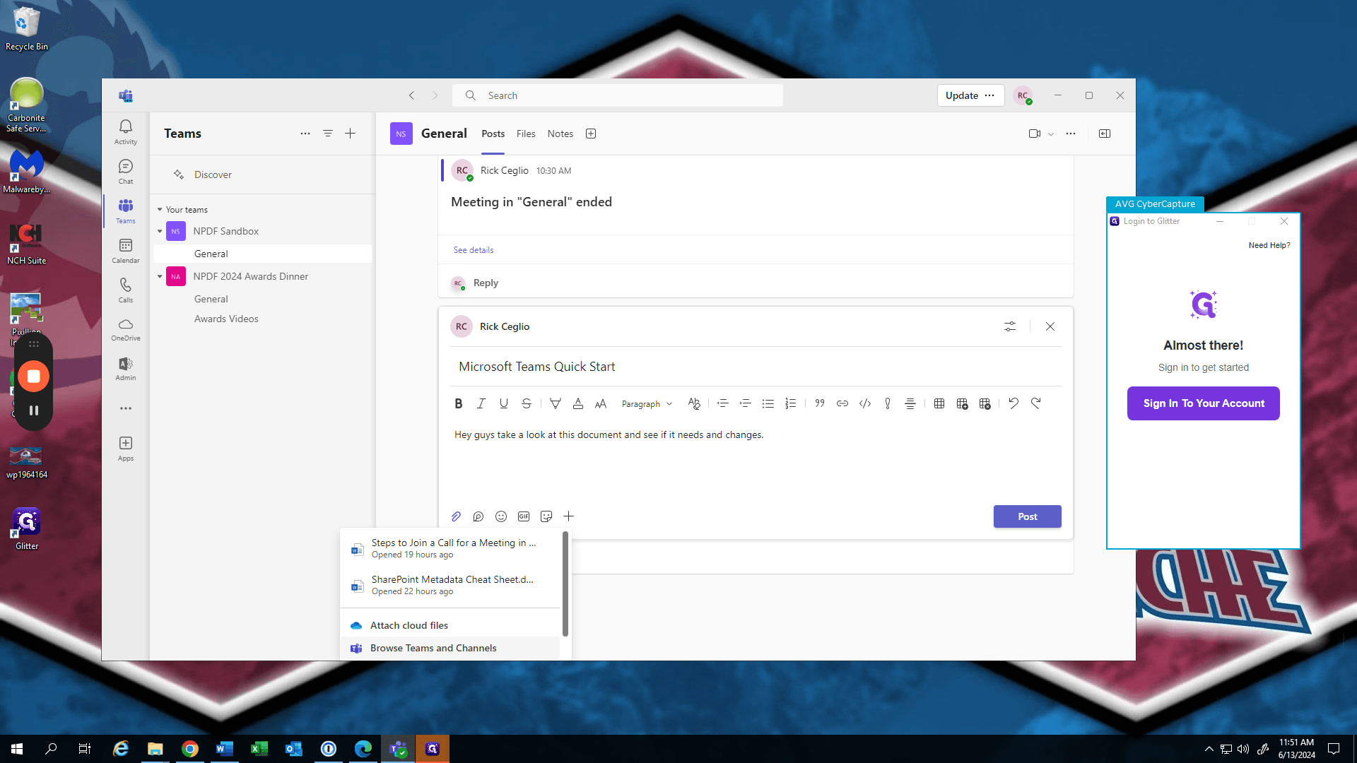 Step #9: Click "Browse Teams and Channels"