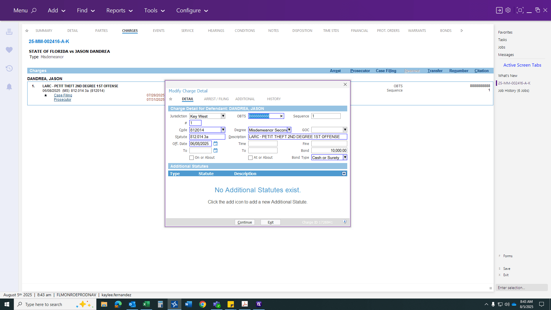 Step #19: Double-click on "OBTS 8888888888"