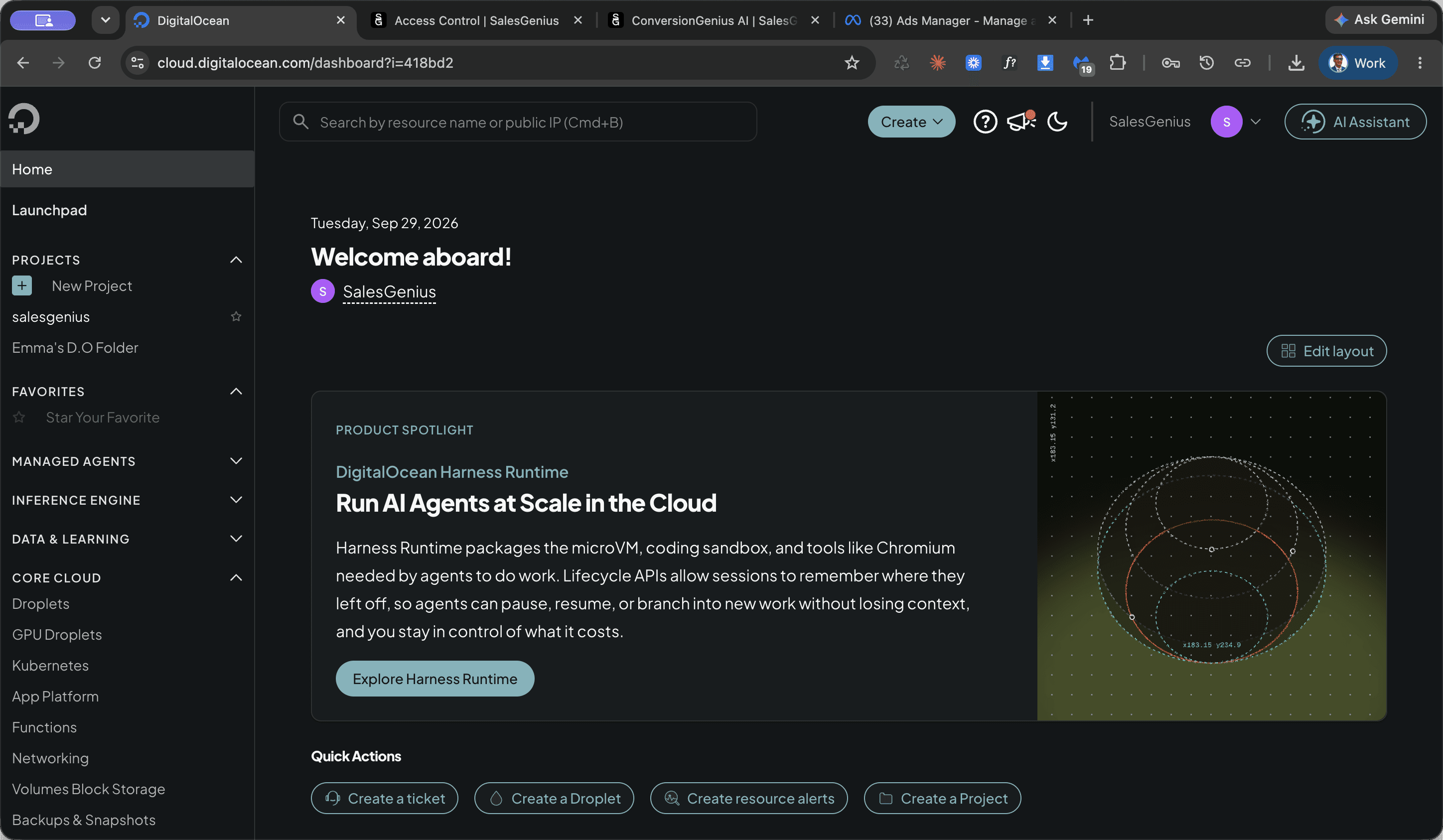 Step #1: Click salesgenius in the left sidebar navigation.